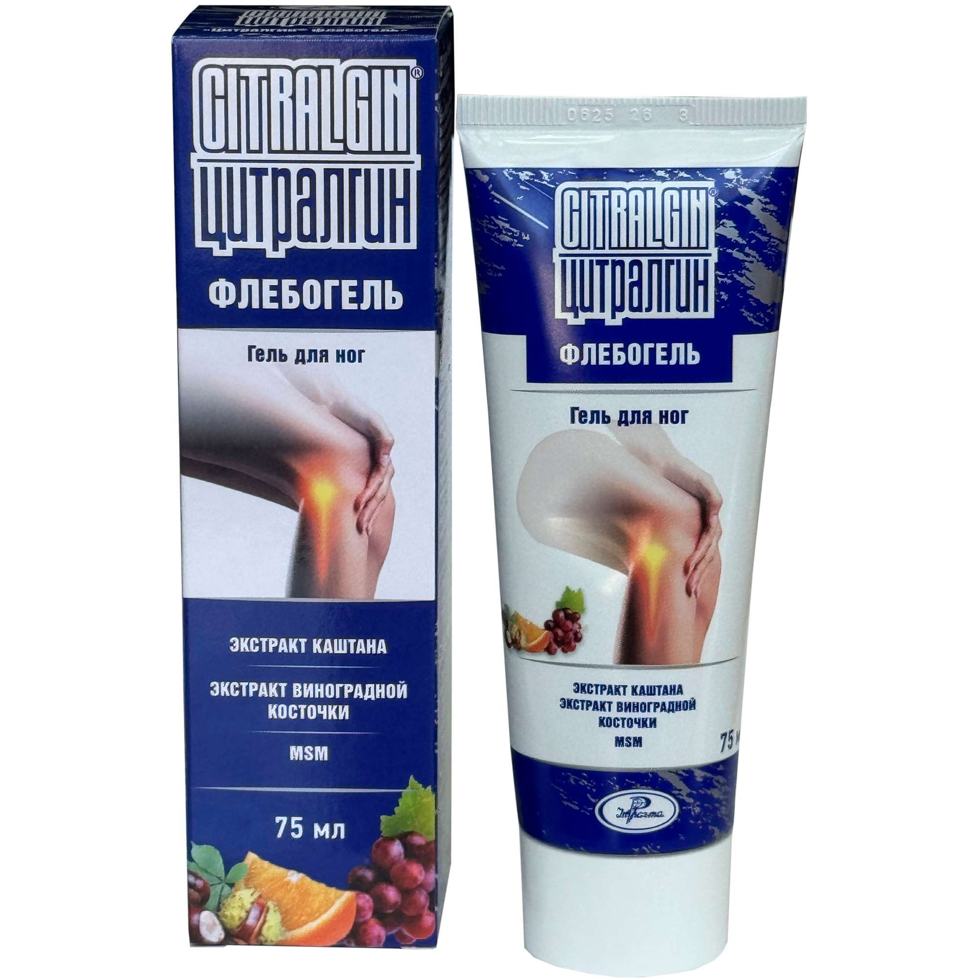 Изображение товара Гель для ног Флебогель Цитралгин 75 мл для облегчения боли и усталости