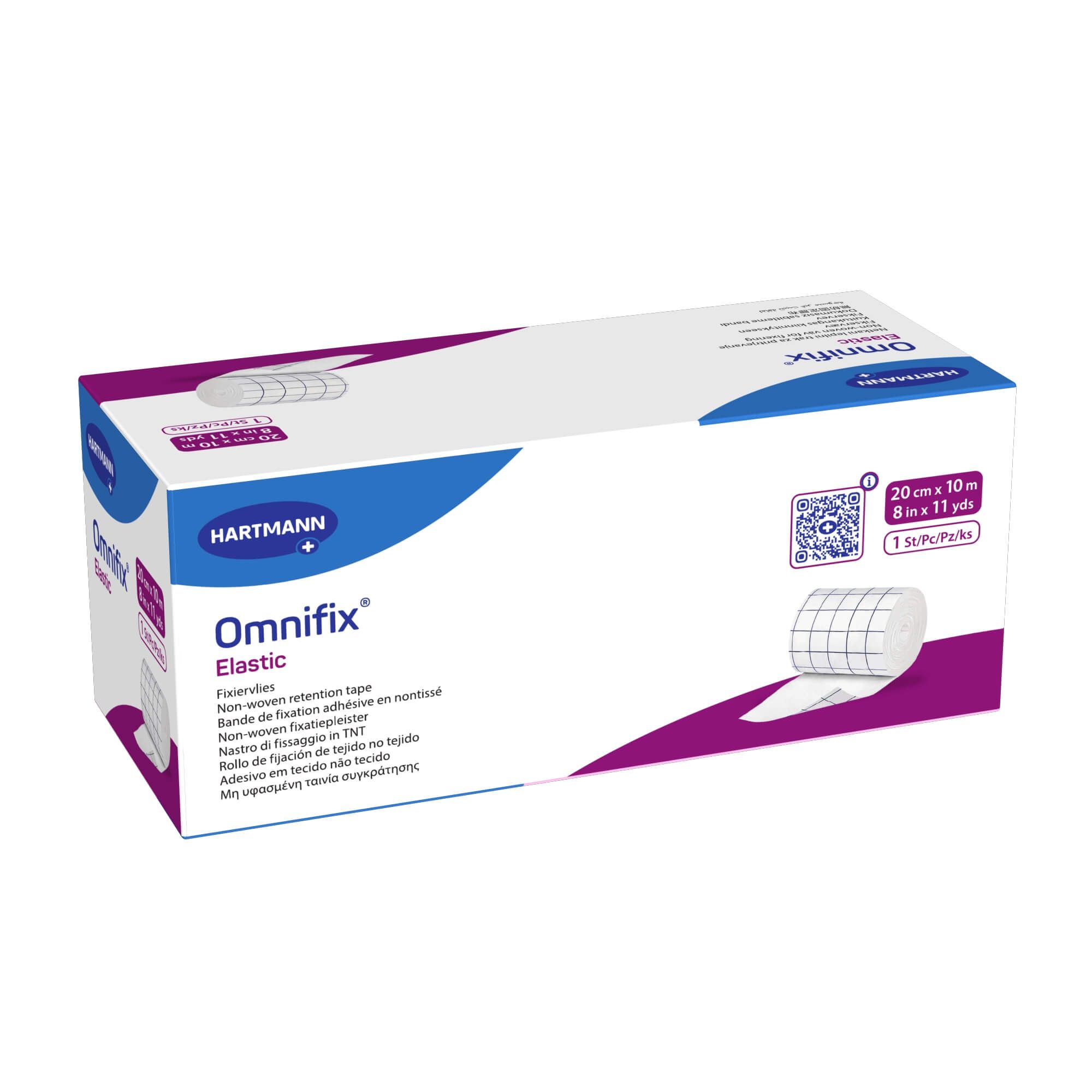 Изображение товара Фиксирующий пластырь Омнификс Elastic 10м х 20см нестерильный из нетканого материала