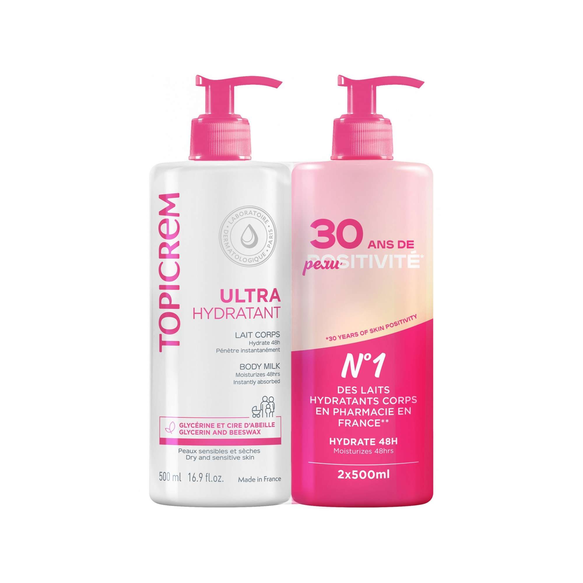 Изображение товара Набор Topicrem/Топикрем: Крем-молочко для тела ультра-увлажняющее 500мл 2шт