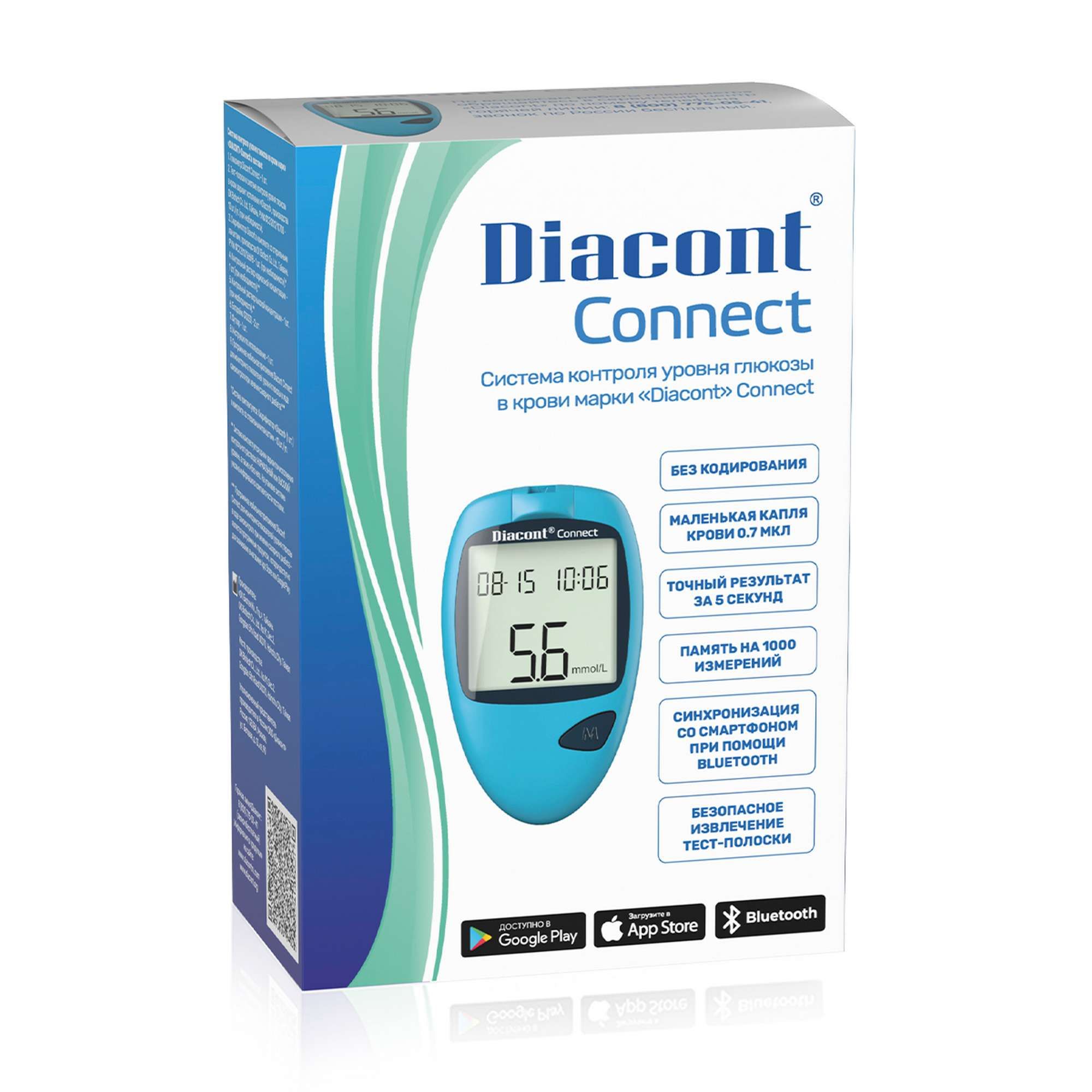 Изображение товара Глюкометр с принадлежностями Connect Diacont/Диаконт