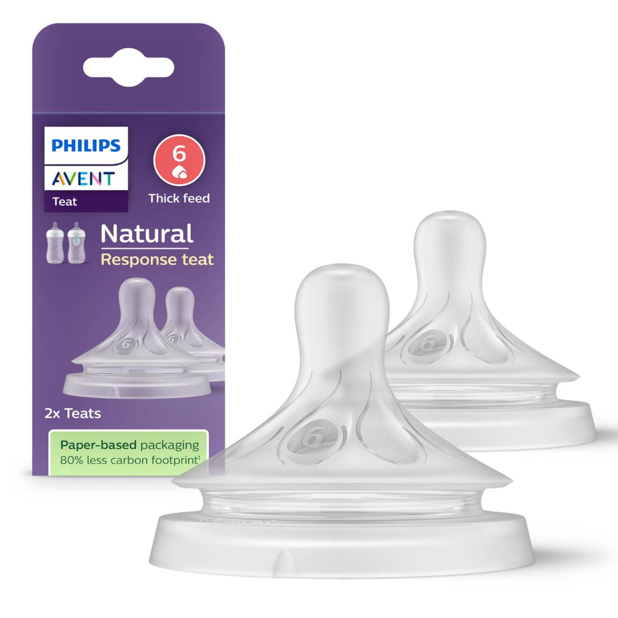 Изображение товара Соска силиконовая для густых жидкостей Natural Response Philips Avent 2шт (SCY966/02) Изображение товара Соска силиконовая для густых жидкостей Natural Response Philips Avent 2шт (SCY966/02)