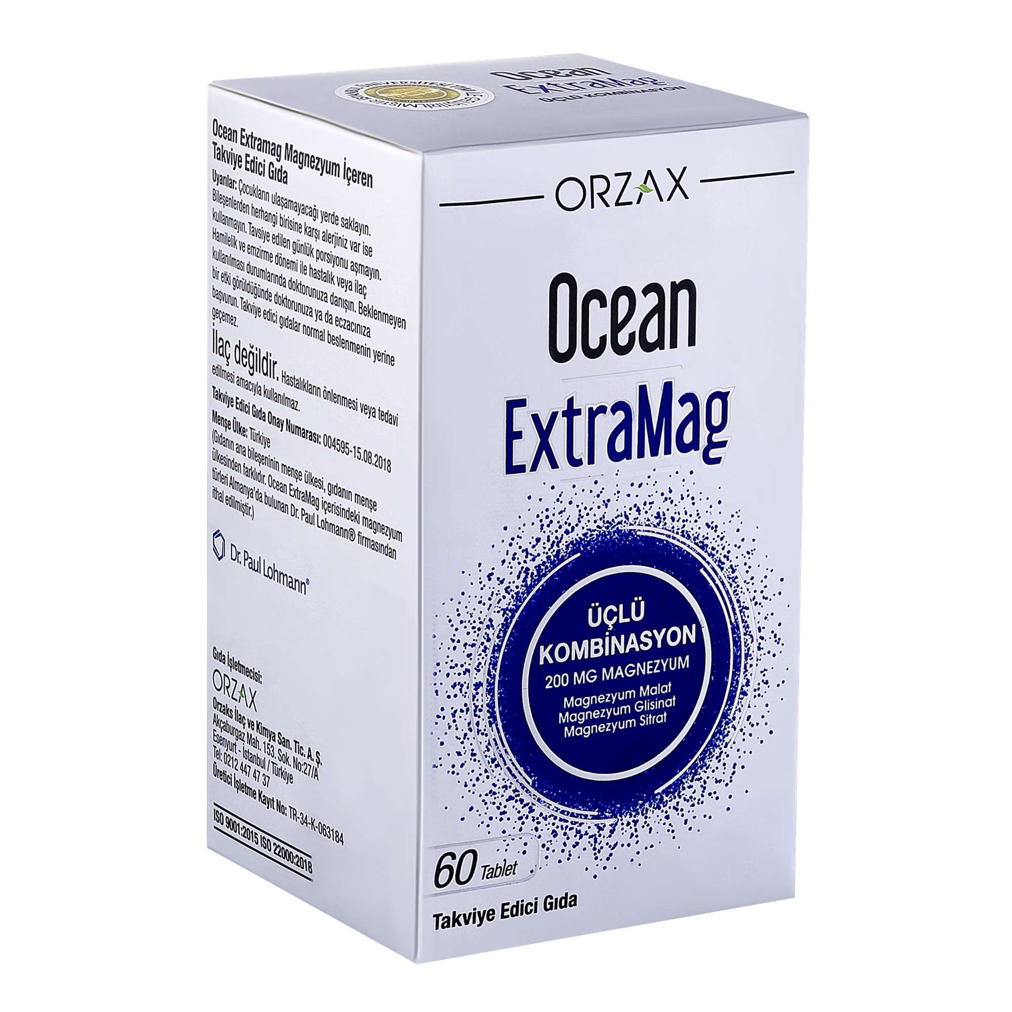 Изображение товара Магниевый комплекс Ocean ExtraMag 1450мг 60 таблеток для нервной и мышечной поддержки