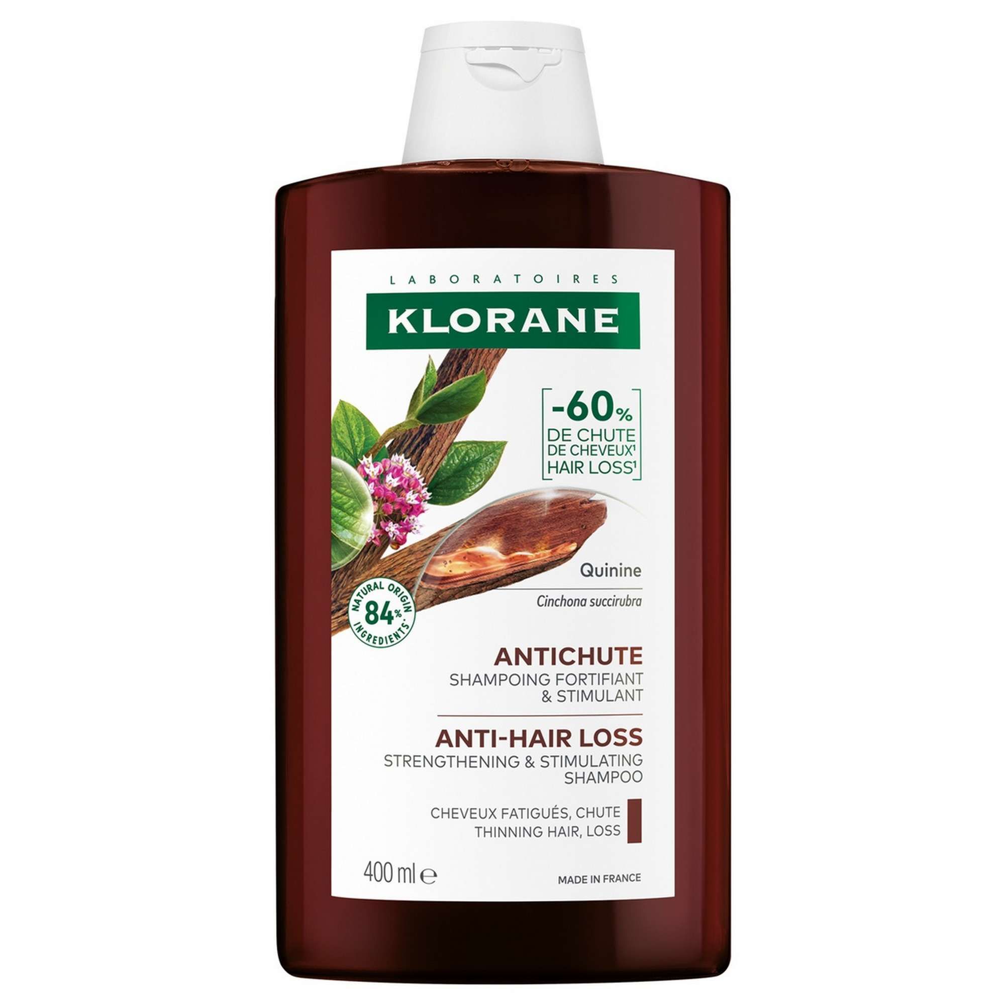 Изображение товара KLORANE Шампунь укрепляющий и стимулирующий рост волос с хинином 400 мл