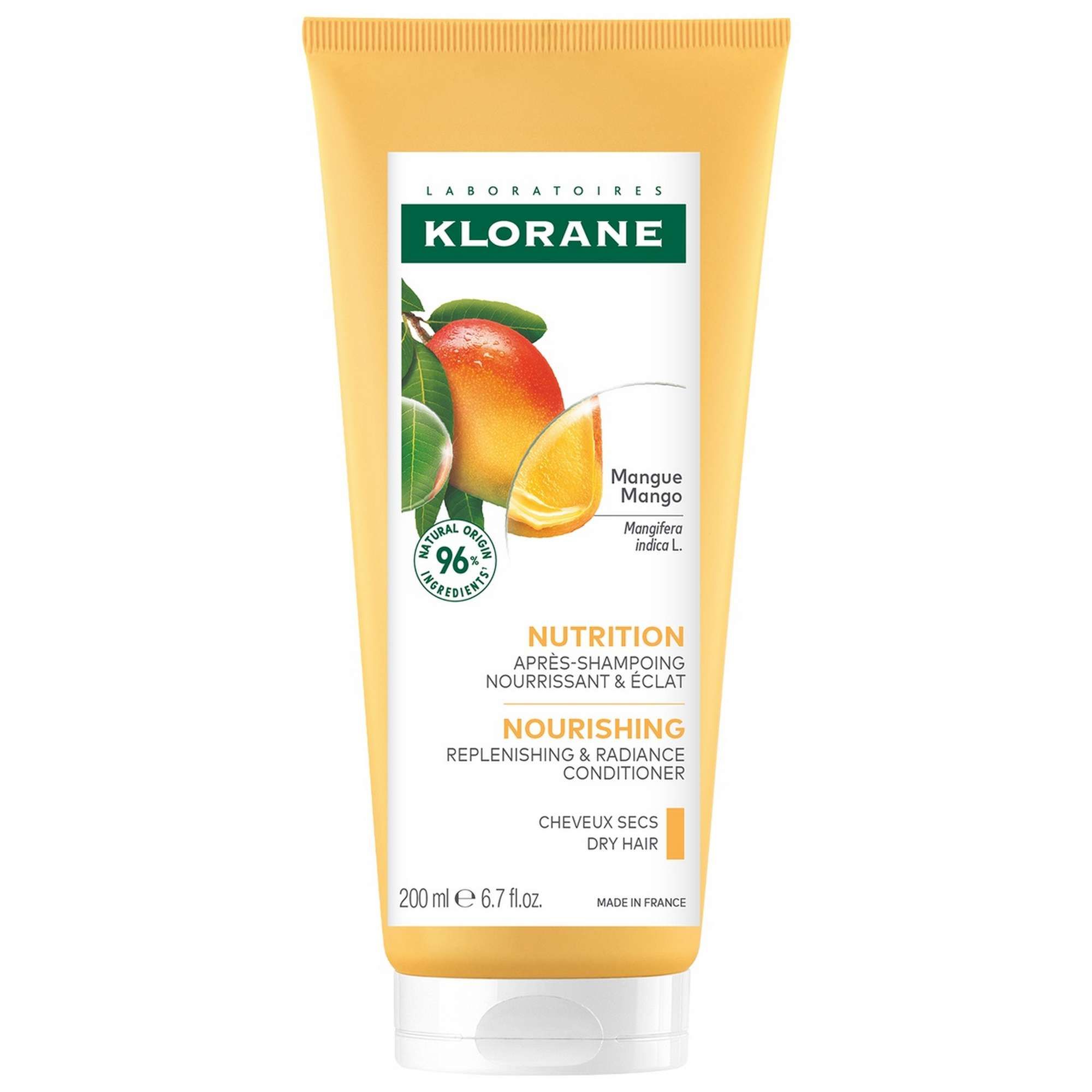 Изображение товара Бальзам-ополаскиватель для сухих волос с маслом манго для взрослых и детей с 3 лет Klorane/Клоран туба 200мл (С05820)