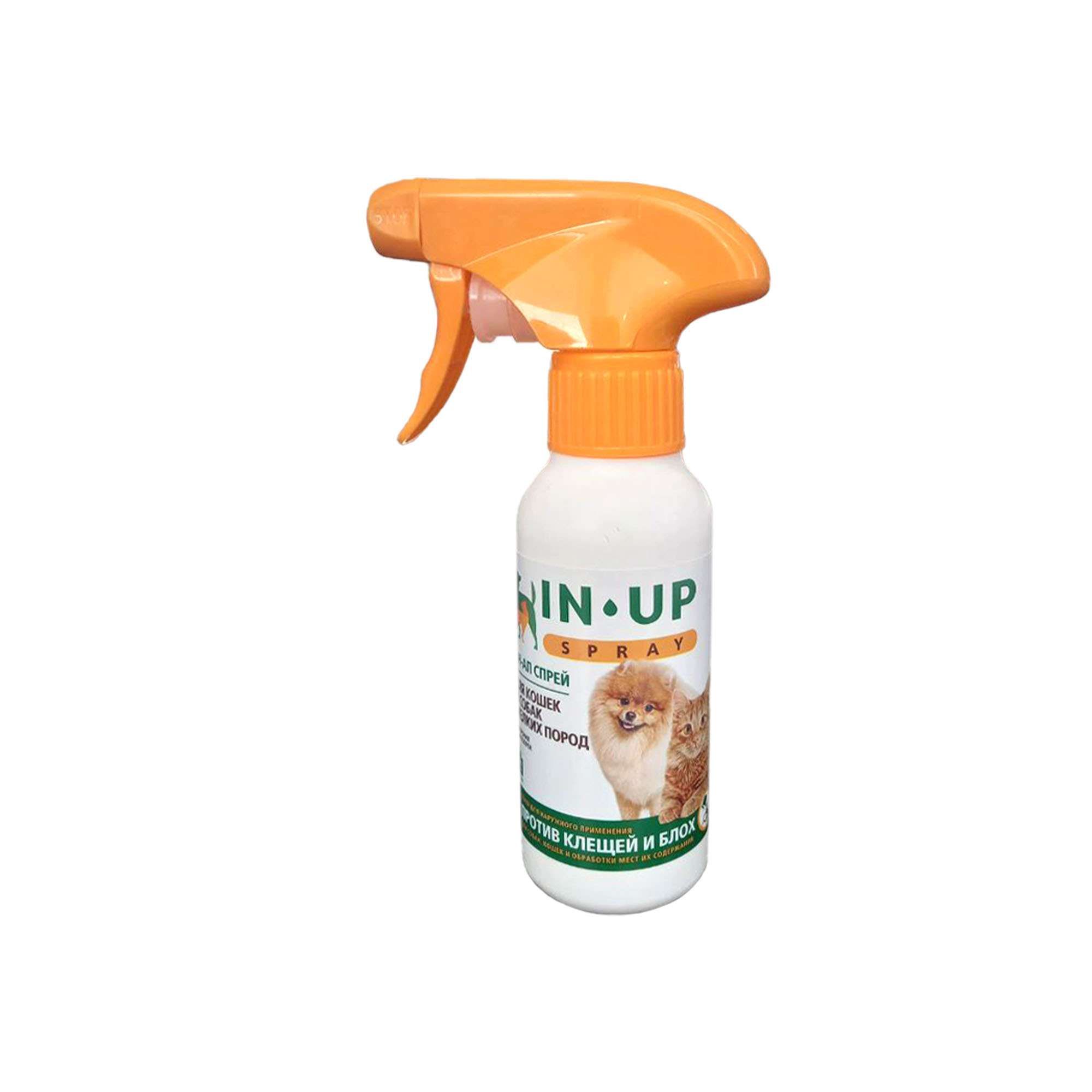 Изображение товара ИН-АП спрей для собак и кошек 100мл от блох и клещей с фипронил и S-метопрен