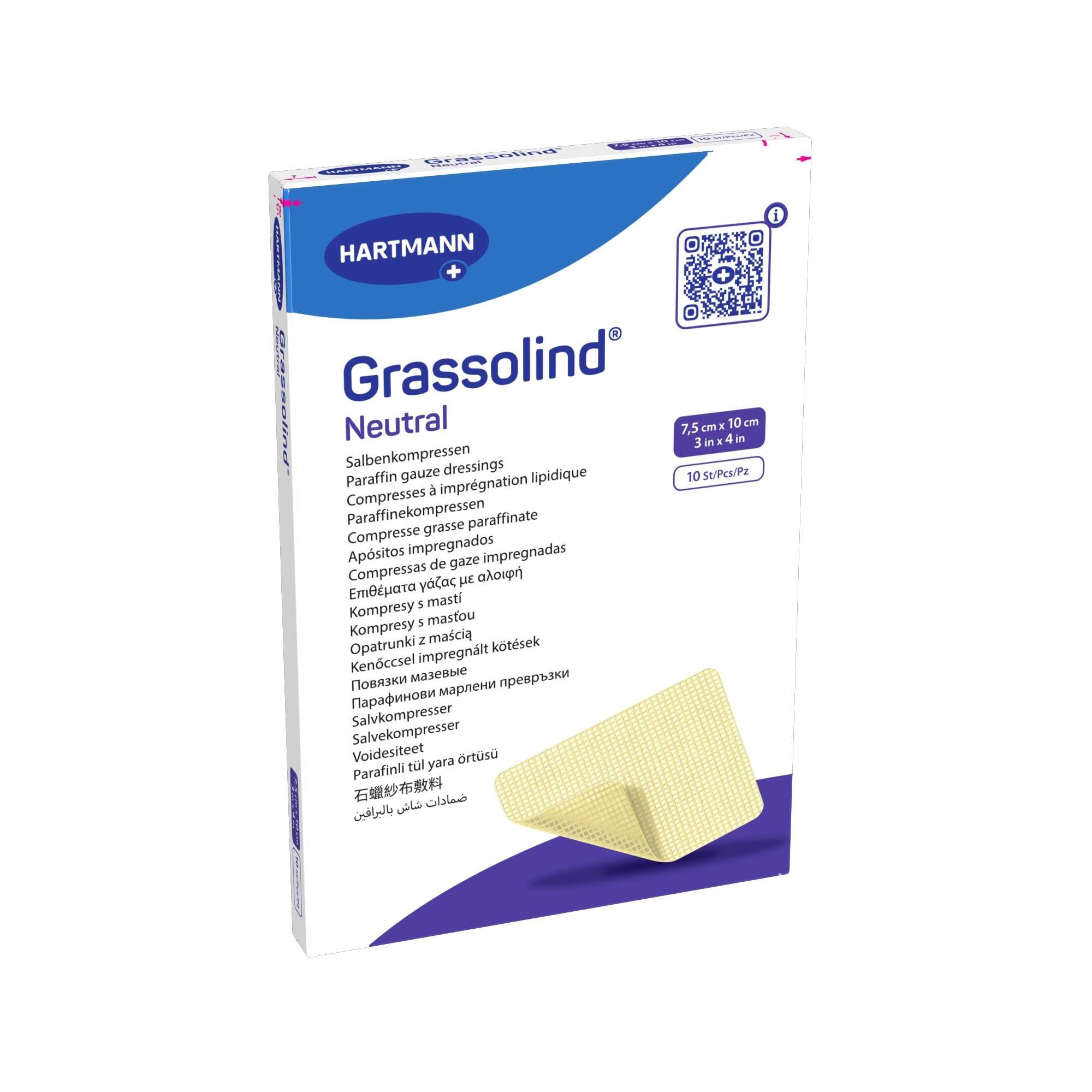 Изображение товара Повязка мазевая Neutral Grassolind/Гразолинд 7,5х10см 10шт