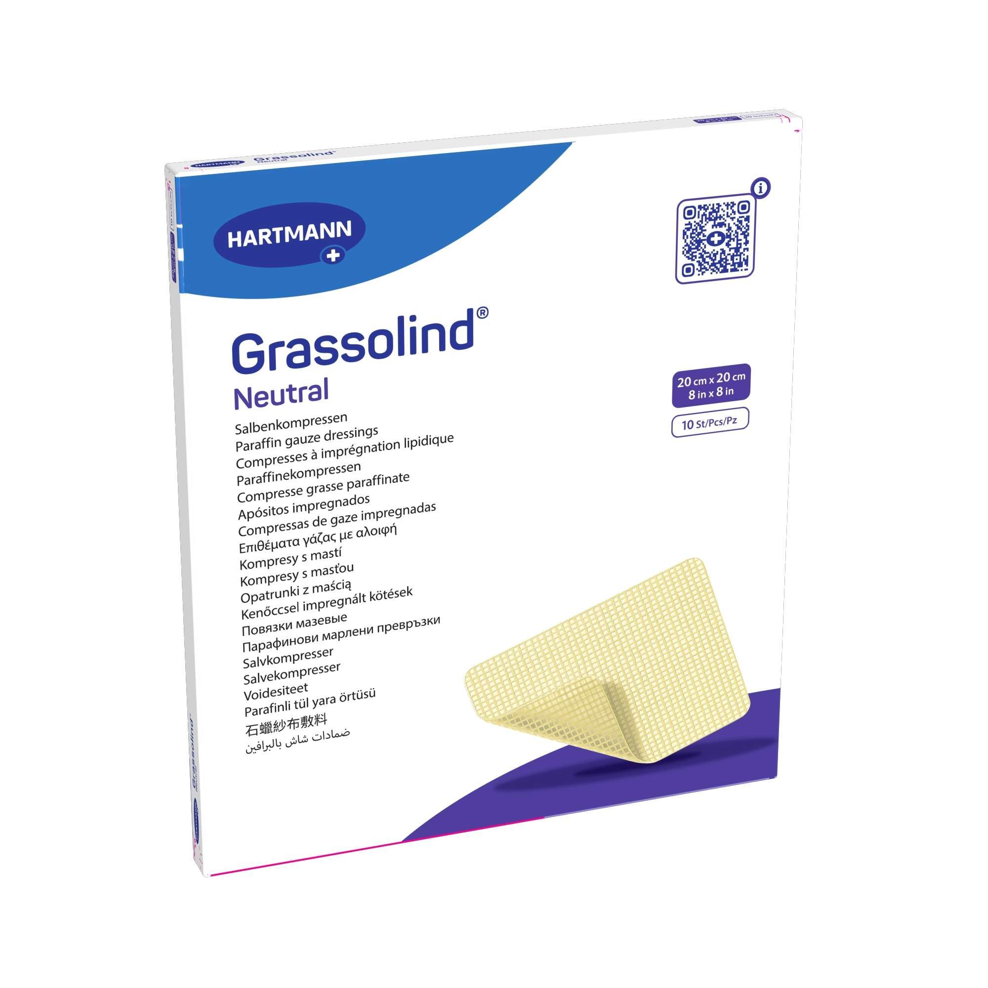Изображение товара Повязка мазевая Neutral Grassolind 20x20см 10шт для обработки ран