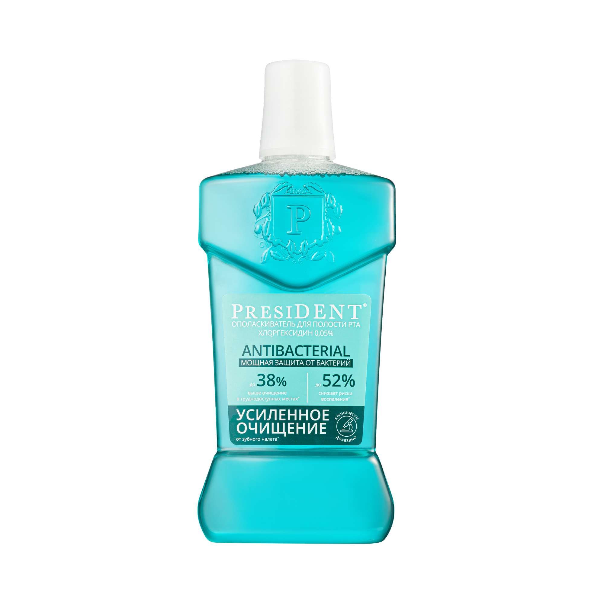 Изображение товара Ополаскиватель для полости рта Президент Antibacterial 400мл