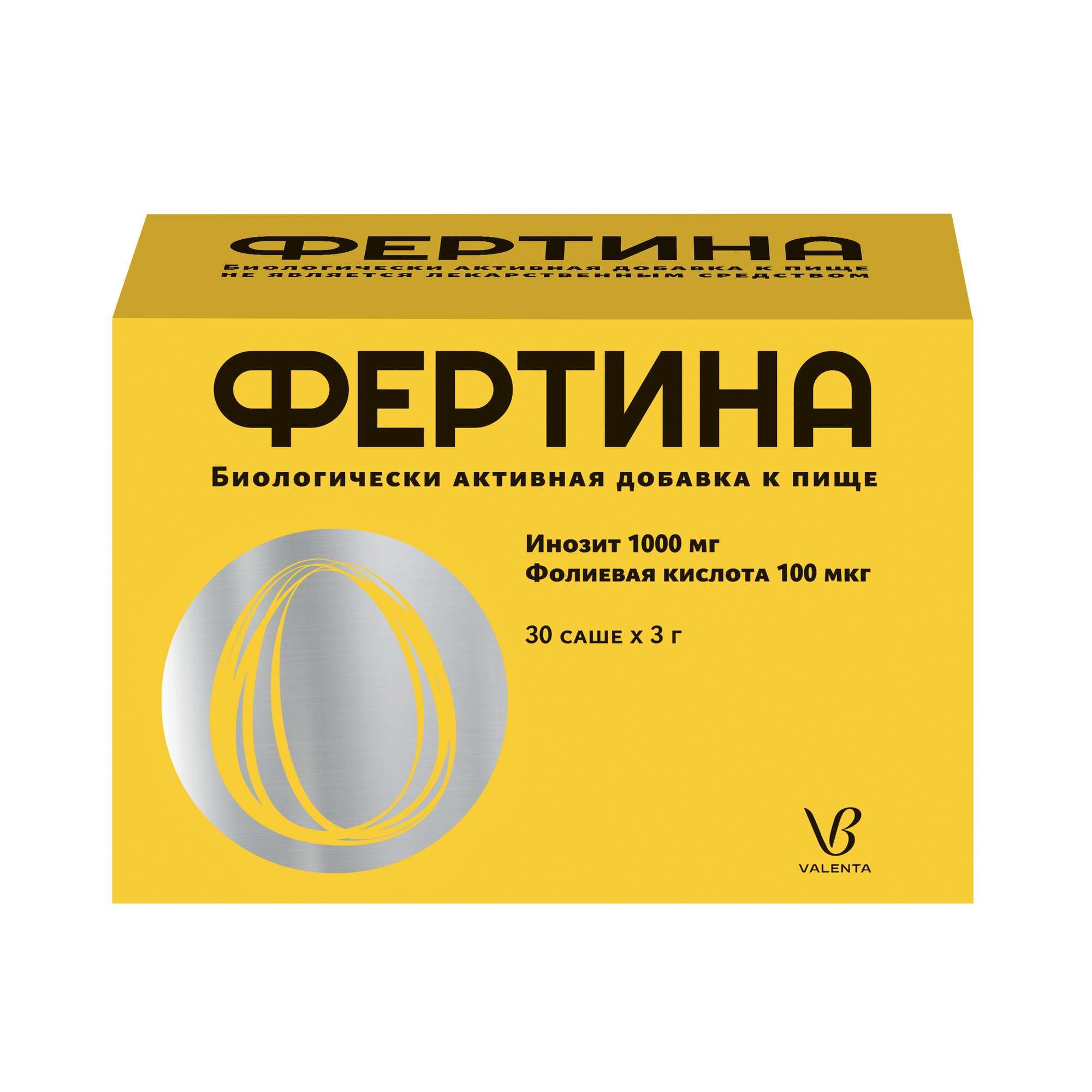 Изображение товара Фертина порошок с инозитом и фолиевой кислотой 3г 30шт