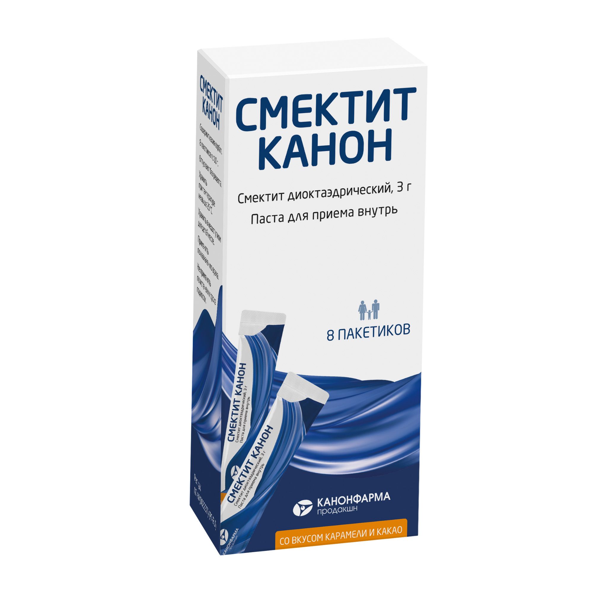 Изображение товара Смектит Канон паста для приема внутрь 8 шт по 3 г противодиарейное средство