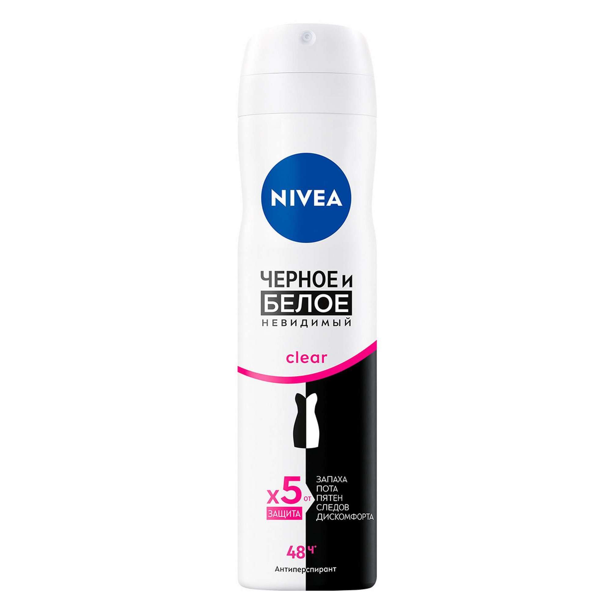 Изображение товара Невидимый антиперспирант Clear Deo Nivea 150мл для женщин защитa от пота и запаха