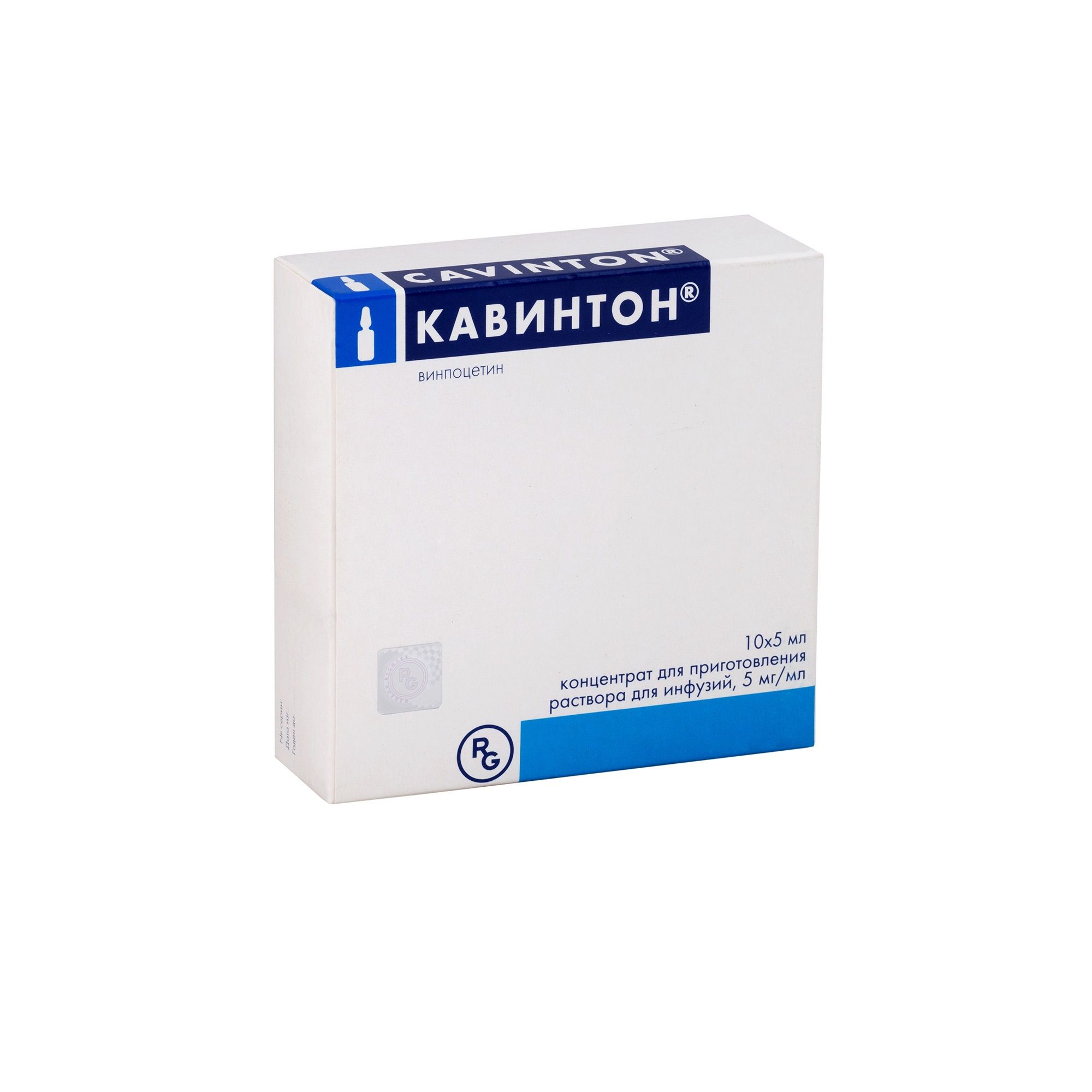 Изображение товара Кавинтон концентрат для инфузий 5мг/мл 5мл 10шт Gedeon Richter Венгрия