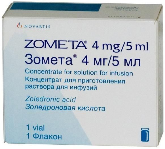 Изображение товара Зомета концентрат для приг. раствора для инфузий 4мг 5мл