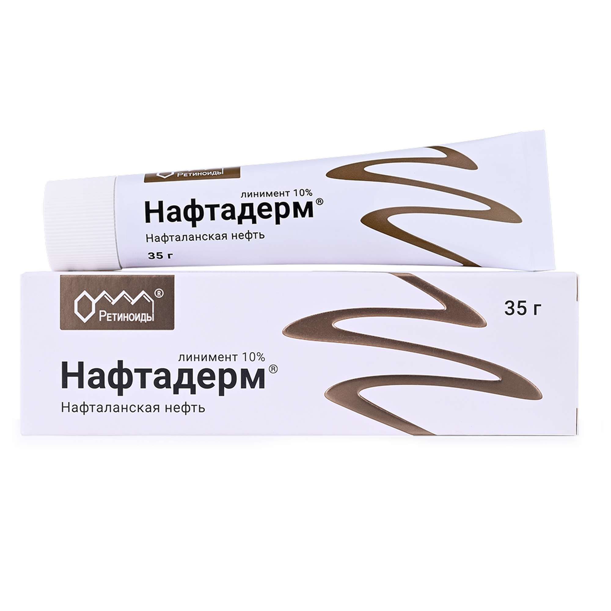 Изображение товара Нафтадерм линимент 10% 35г для лечения кожных заболеваний нафталанская нефть