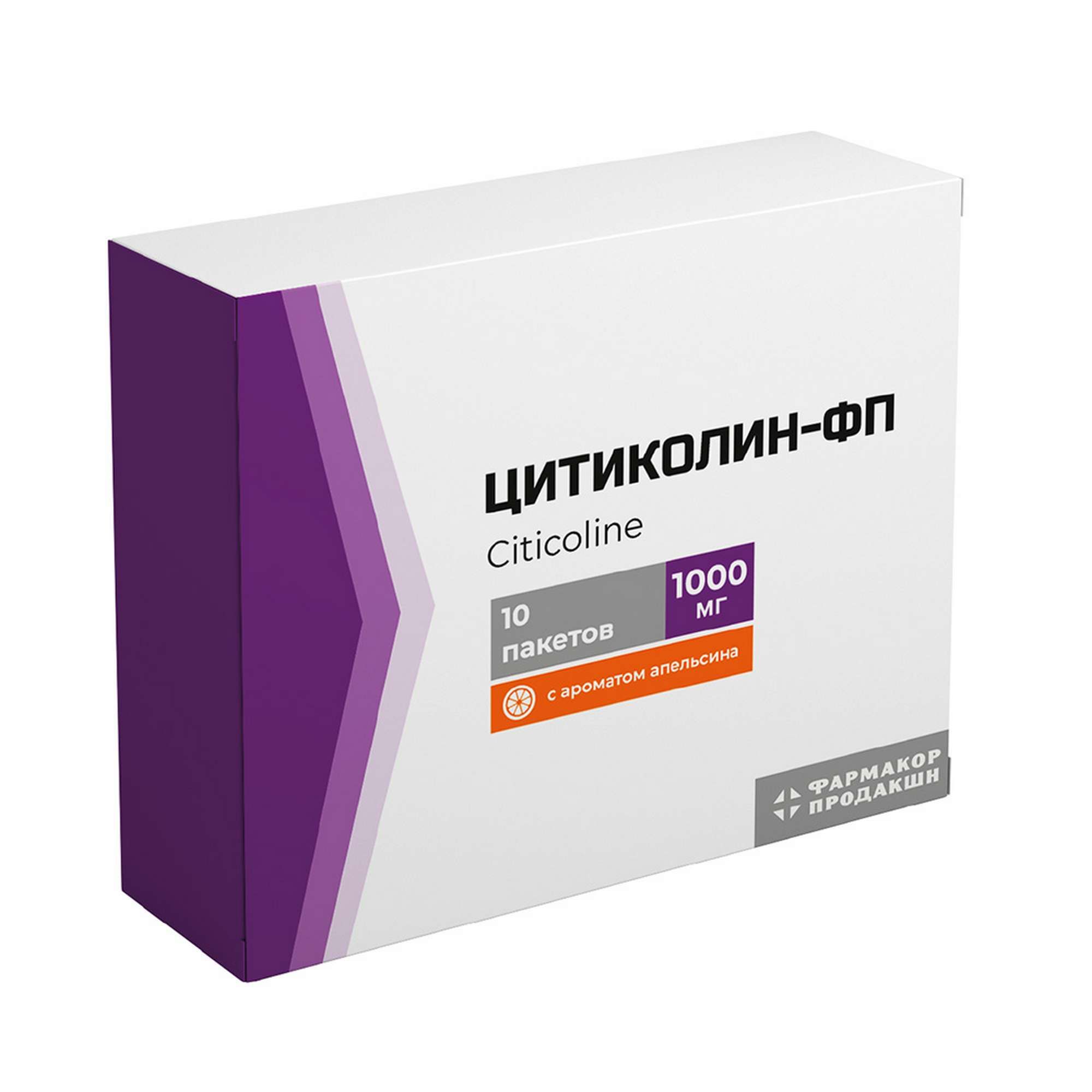 Изображение товара Цитиколин-ФП вкус апельсина порошок для приг. раствора для приема внутрь пак. 1000мг 4г 10шт
