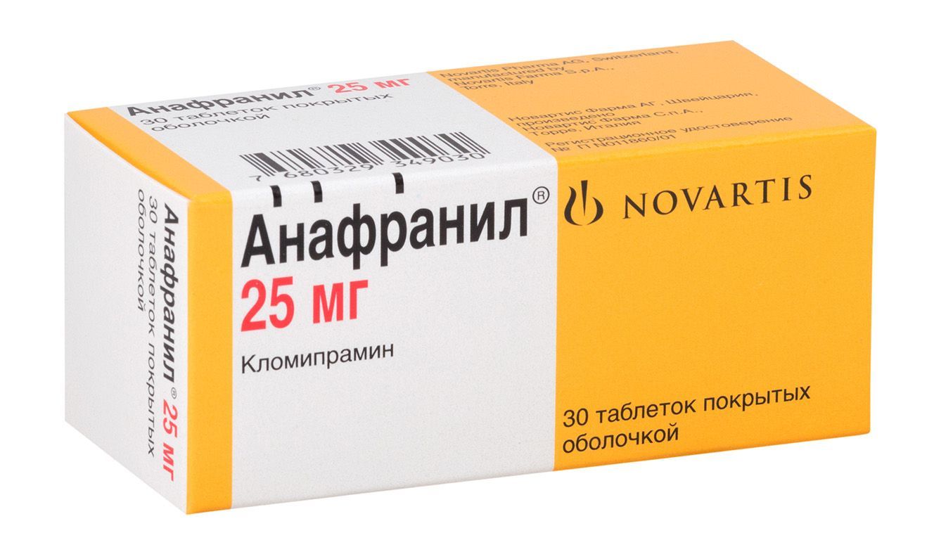 Изображение товара Анафранил таблетки п/о 25мг 30шт для лечения депрессии