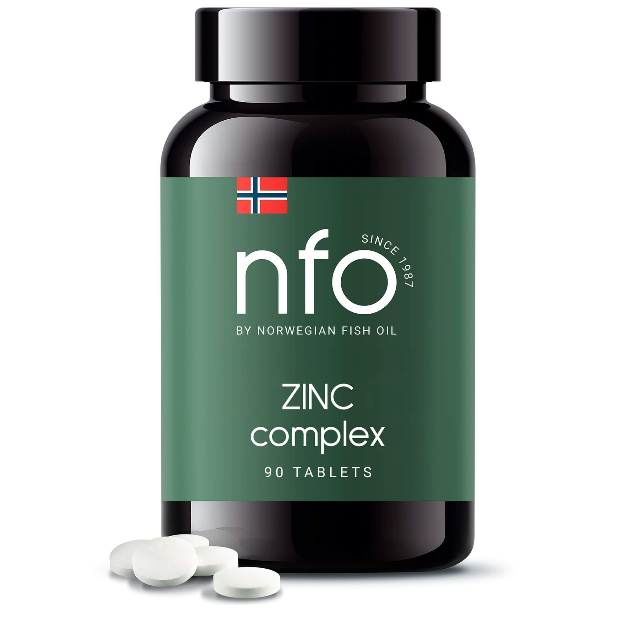 Изображение товара Цинк комплекс NFO/Норвегиан фиш оил таблетки 350мг 90шт