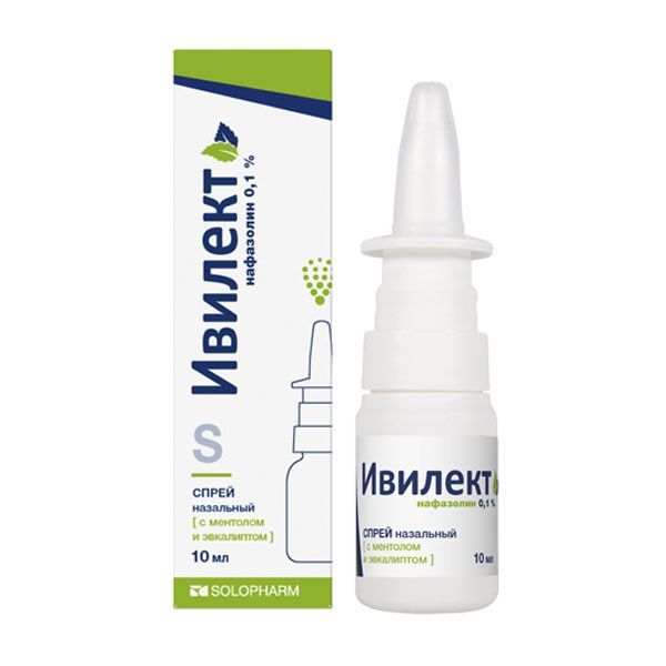 Изображение товара Ивилект спрей назальный с ментолом и эвкалиптом 0,1% 10 мл