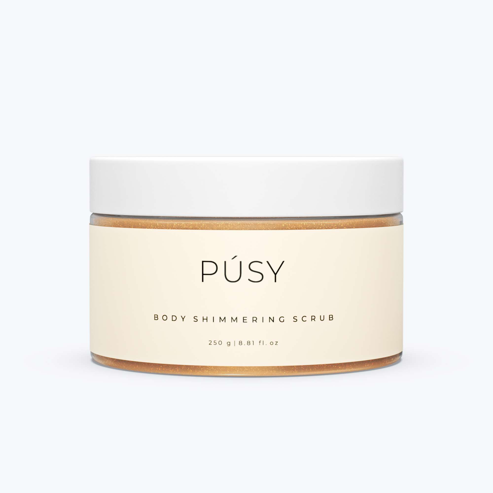 Изображение товара Мерцающий скраб для тела Pusy с маслом Ши и брокколи 250г