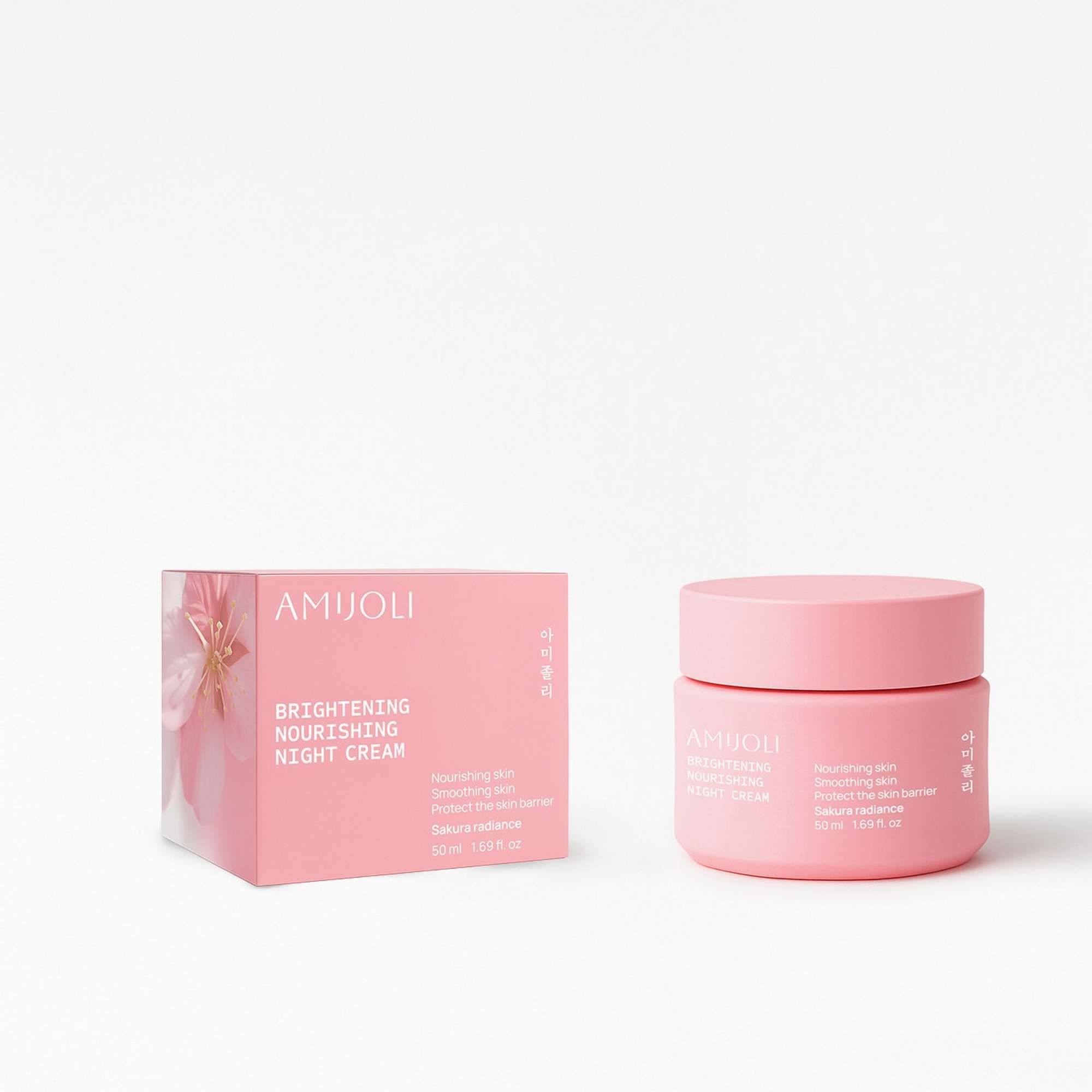 Изображение товара Крем для выравнивания тона кожи лица питательный с экстрактом сакуры и транексамовой кислотой ночной Amijoli/Амиджоли 50мл