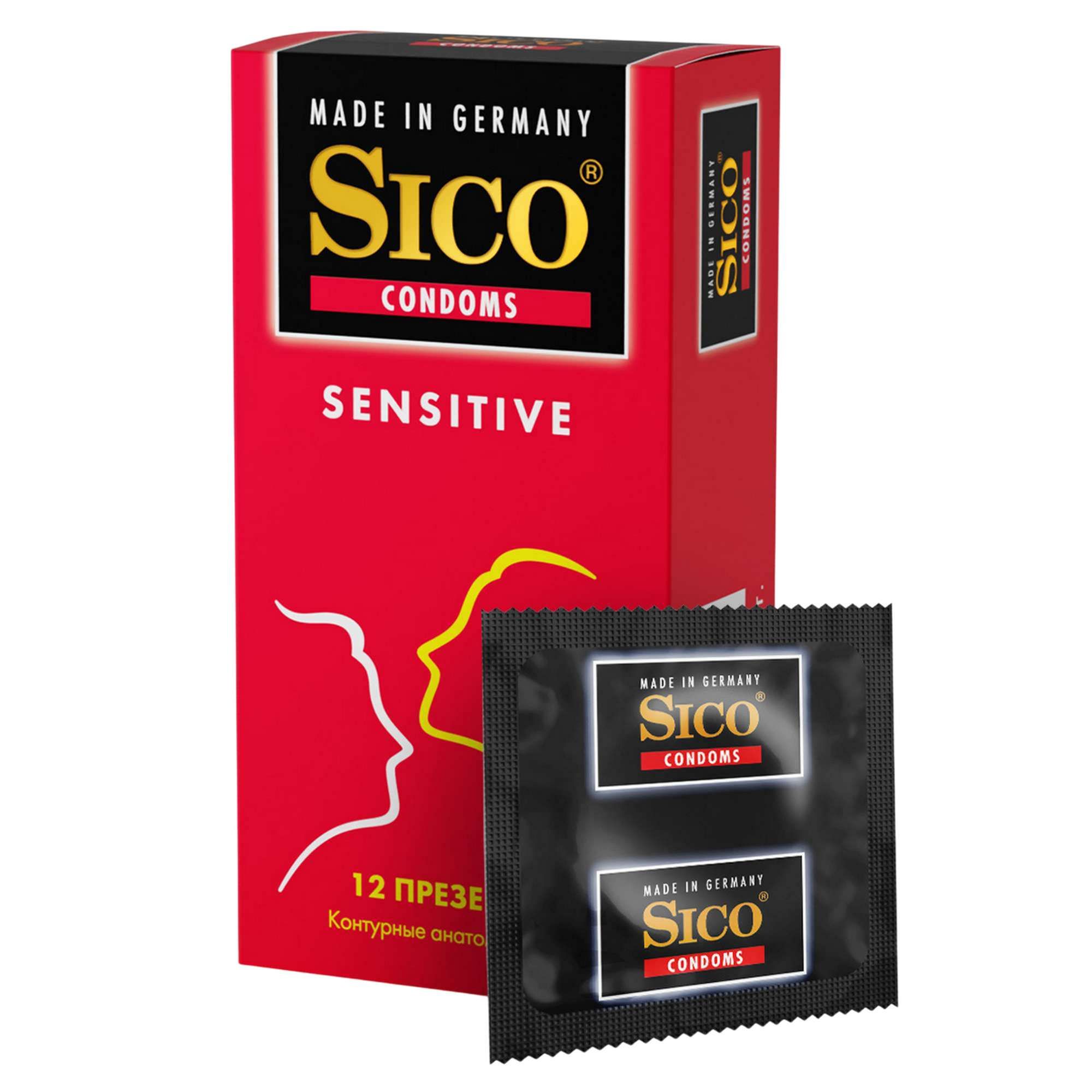 Изображение товара Контурные презервативы Sico Sensitive 12 шт для защиты и комфорта