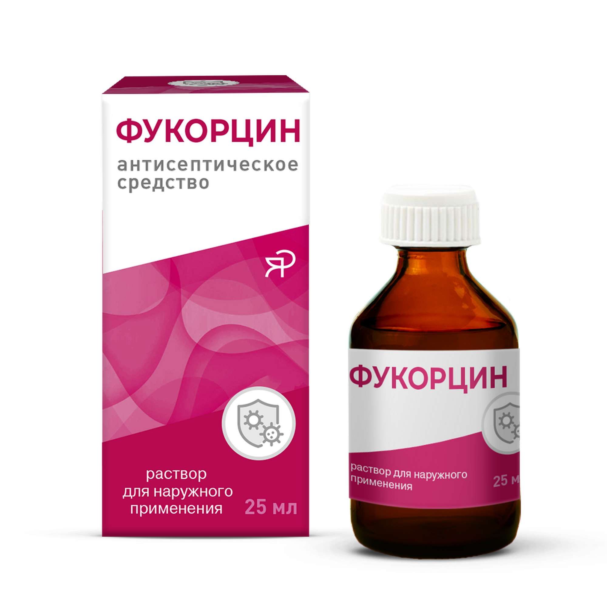 Изображение товара Фукорцин раствор для наружного применения 25мл антисептик Изображение товара Фукорцин раствор для наружного применения 25мл антисептик