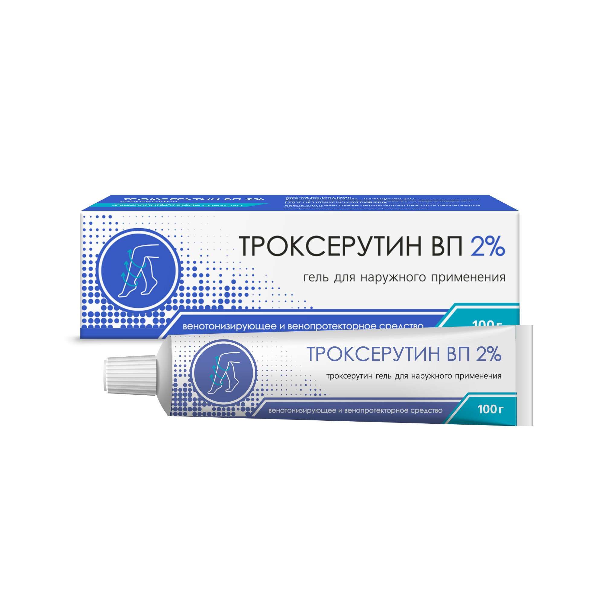 Изображение товара Троксерутин ВП 2% гель для наружного применения 40 г венотоник и венопротектор