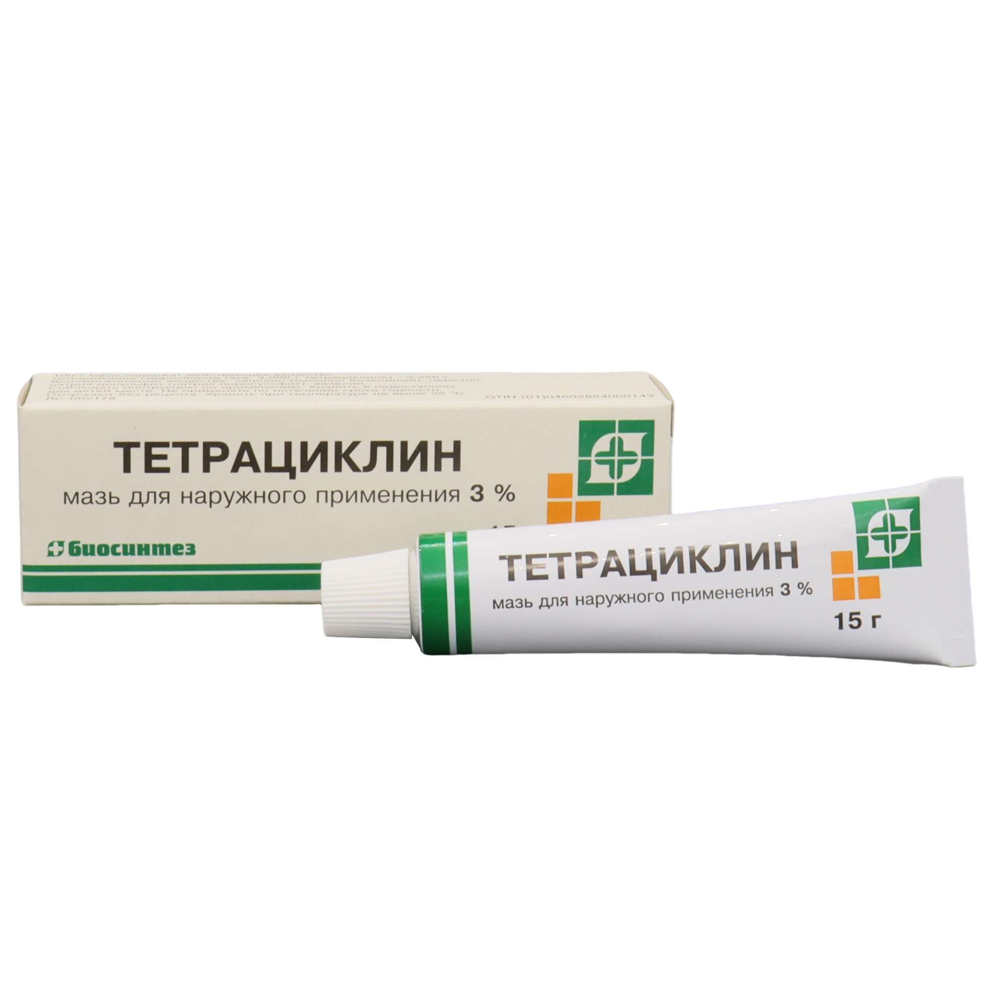 Изображение товара Тетрациклин Биосинтез мазь 3% для наружного применения 15г Изображение товара Тетрациклин Биосинтез мазь 3% для наружного применения 15г
