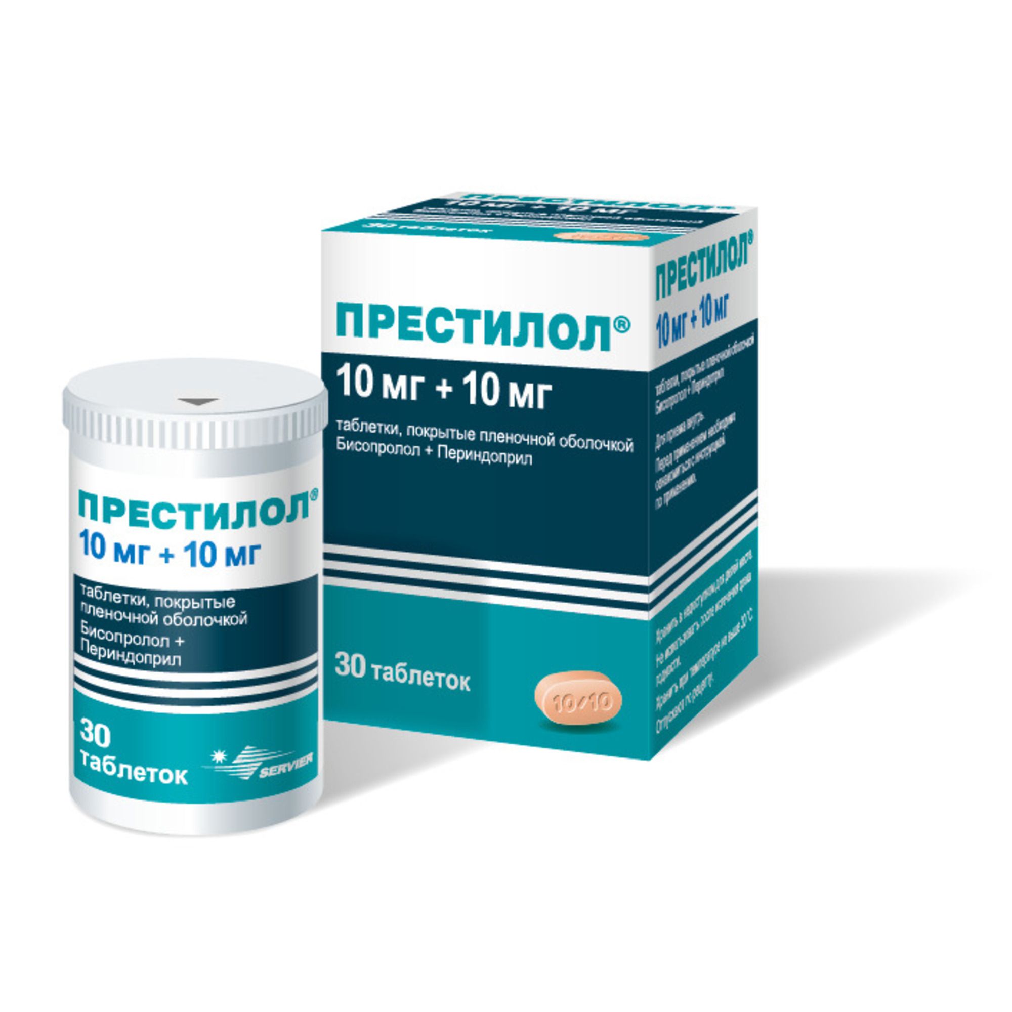 Изображение товара Престилол таблетки 10мг+10мг 30 шт за рецептом гипотензивное средство