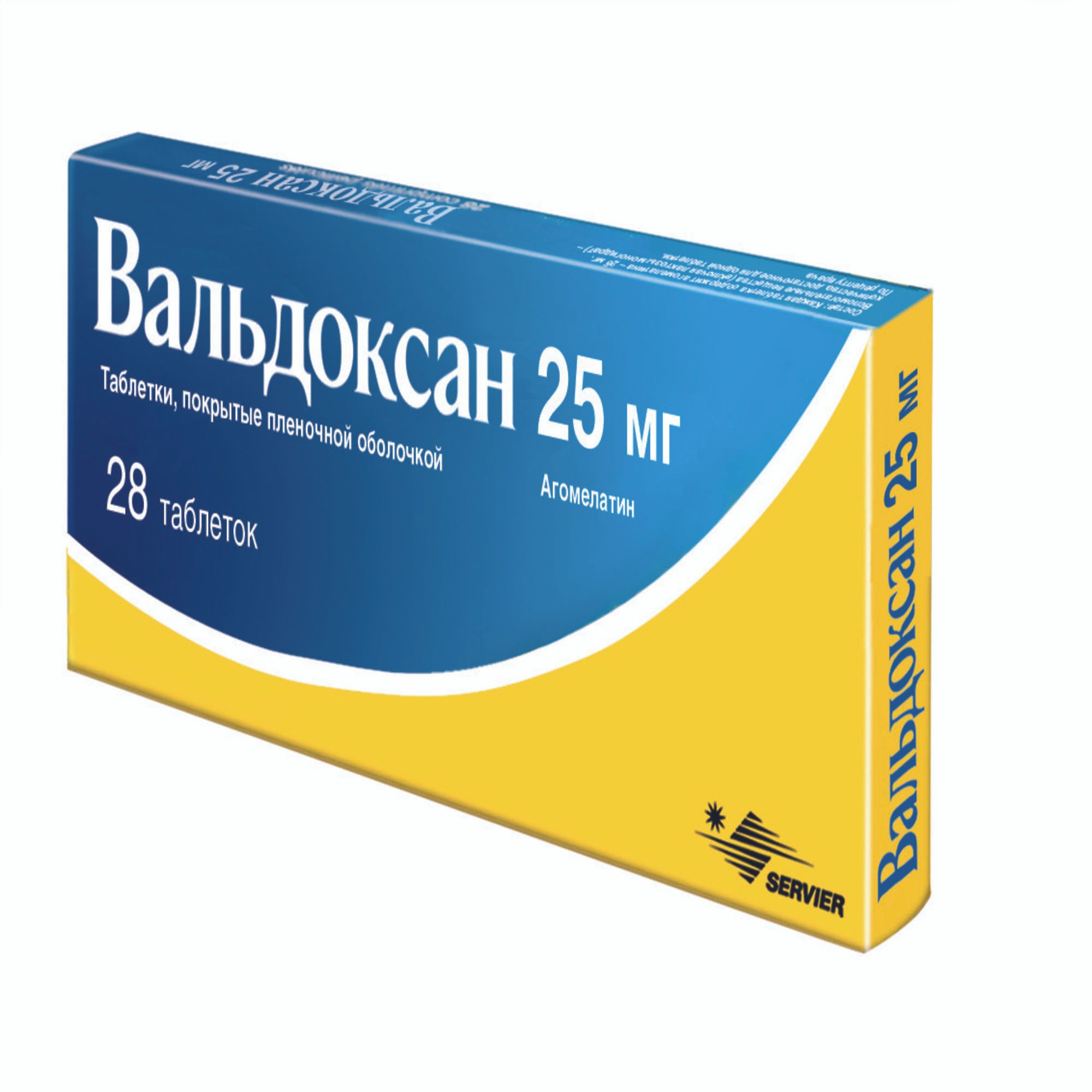 Изображение товара Вальдоксан таблетки 25 мг 28 шт антидепрессант для лечения депрессии Изображение товара Вальдоксан таблетки 25 мг 28 шт антидепрессант для лечения депрессии