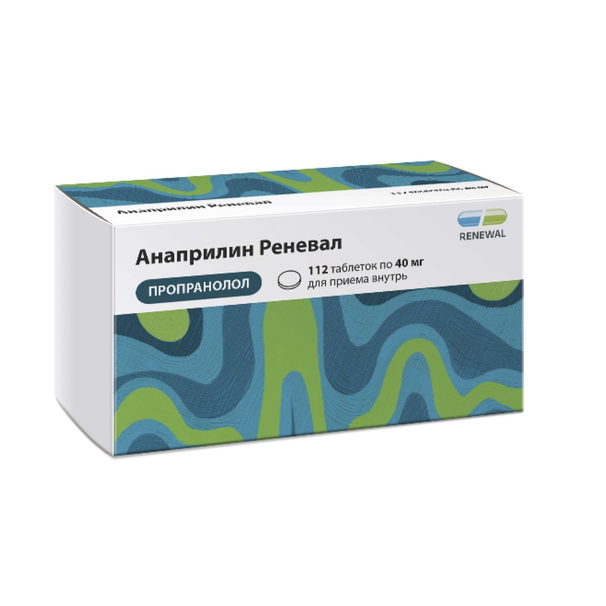 Изображение товара Анаприлин Реневал таблетки 40 мг 112 штук - гипотензивное и антиаритмическое средство Изображение товара Анаприлин Реневал таблетки 40 мг 112 штук - гипотензивное и антиаритмическое средство