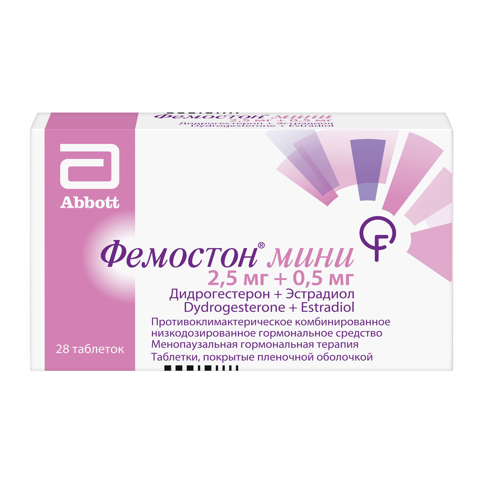 Изображение товара Фемостон Мини таблетки п/о для ЗГТ, 28 шт Изображение товара Фемостон Мини таблетки п/о для ЗГТ, 28 шт