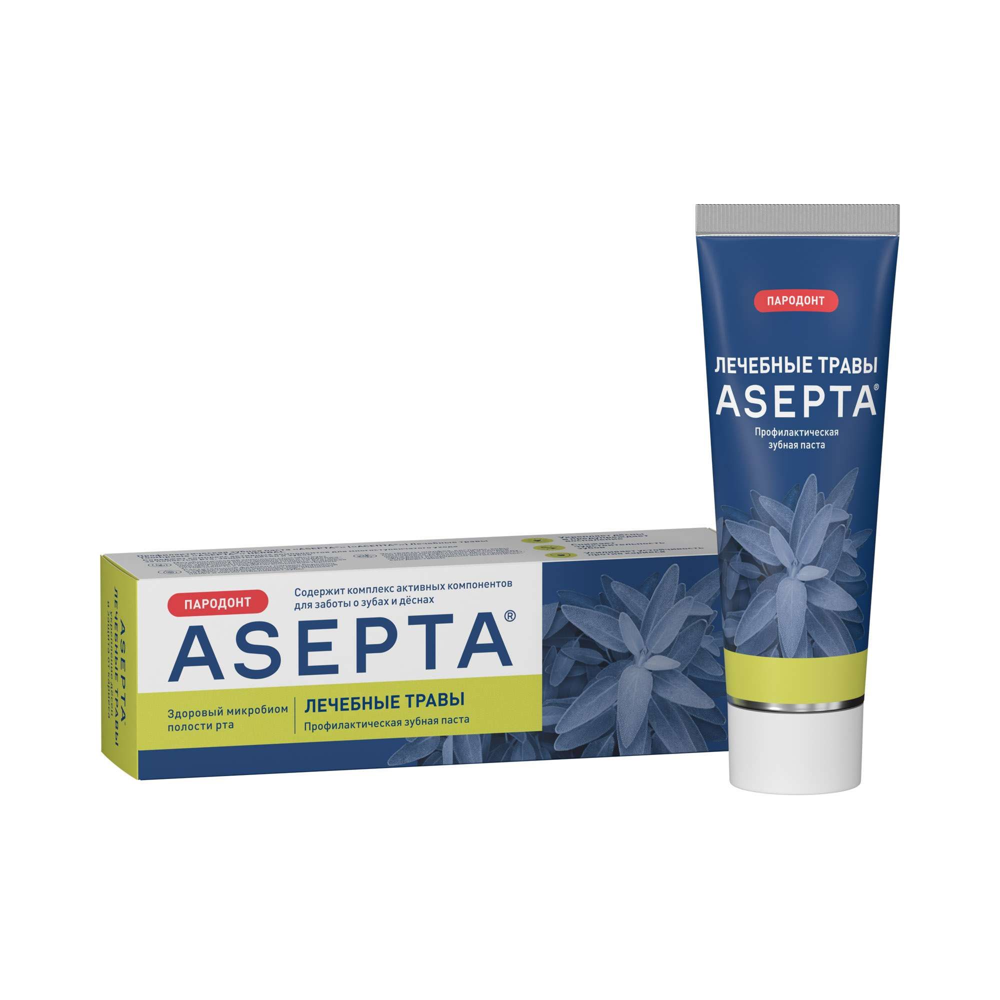 Изображение товара Профилактическая зубная паста Асепта с лечебными травами 75мл