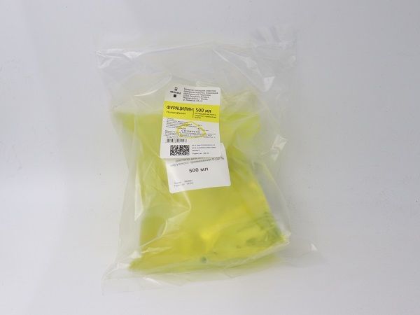 Изображение товара Фурацилин раствор 0,02% 500мл для наружного и внутреннего применения