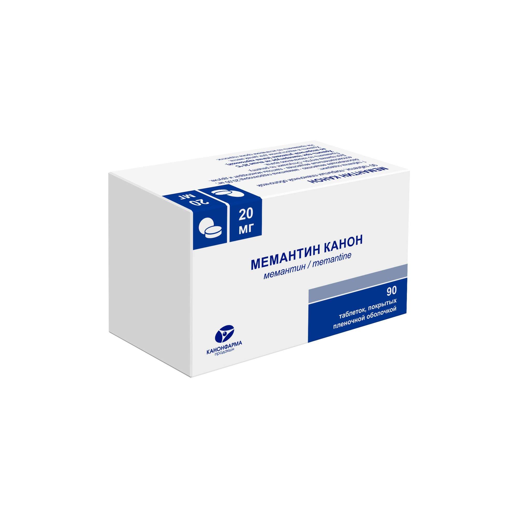 Изображение товара Мемантин Канон таблетки п/о плен. 20мг 90шт