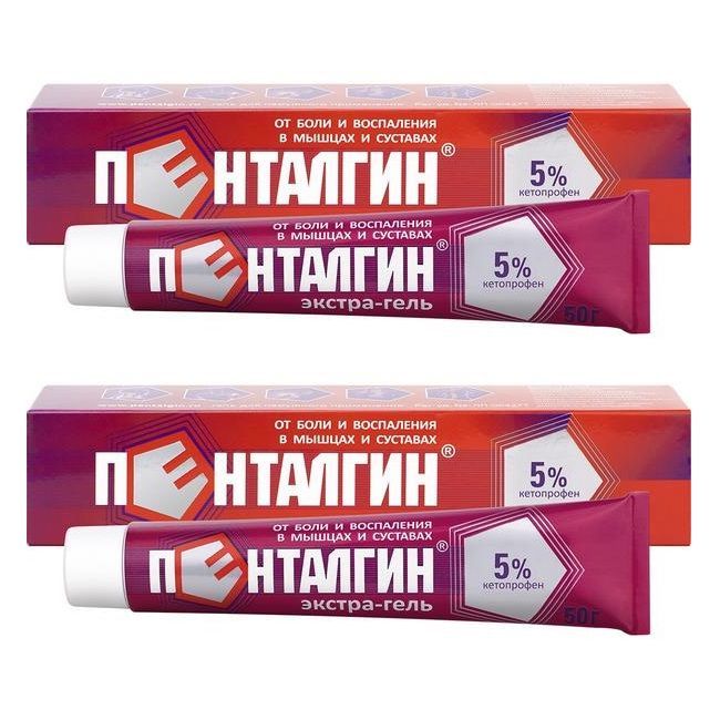 Изображение товара 2Х Пенталгин Экстра-гель 5% 50 г