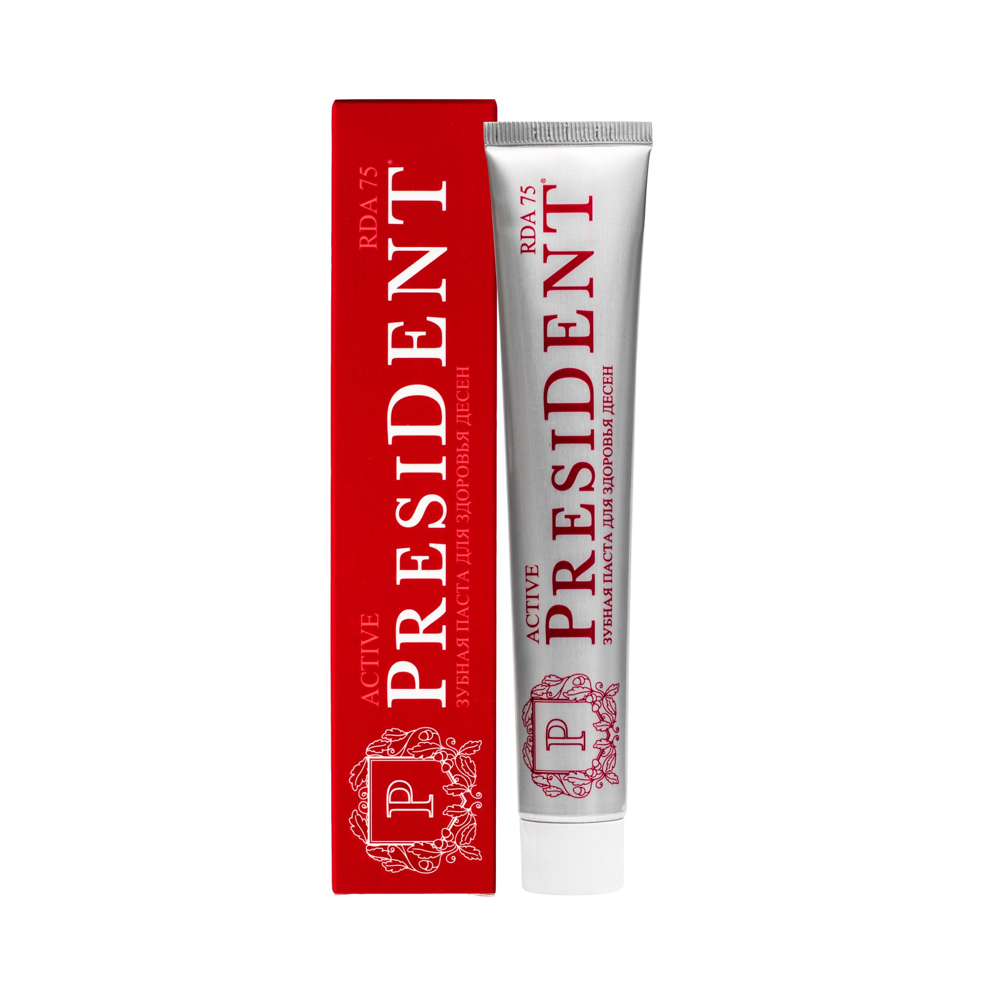 Изображение товара Зубная паста ACTIVE PRESIDENT 75г для десен профилактика кровоточивости пародонтоз