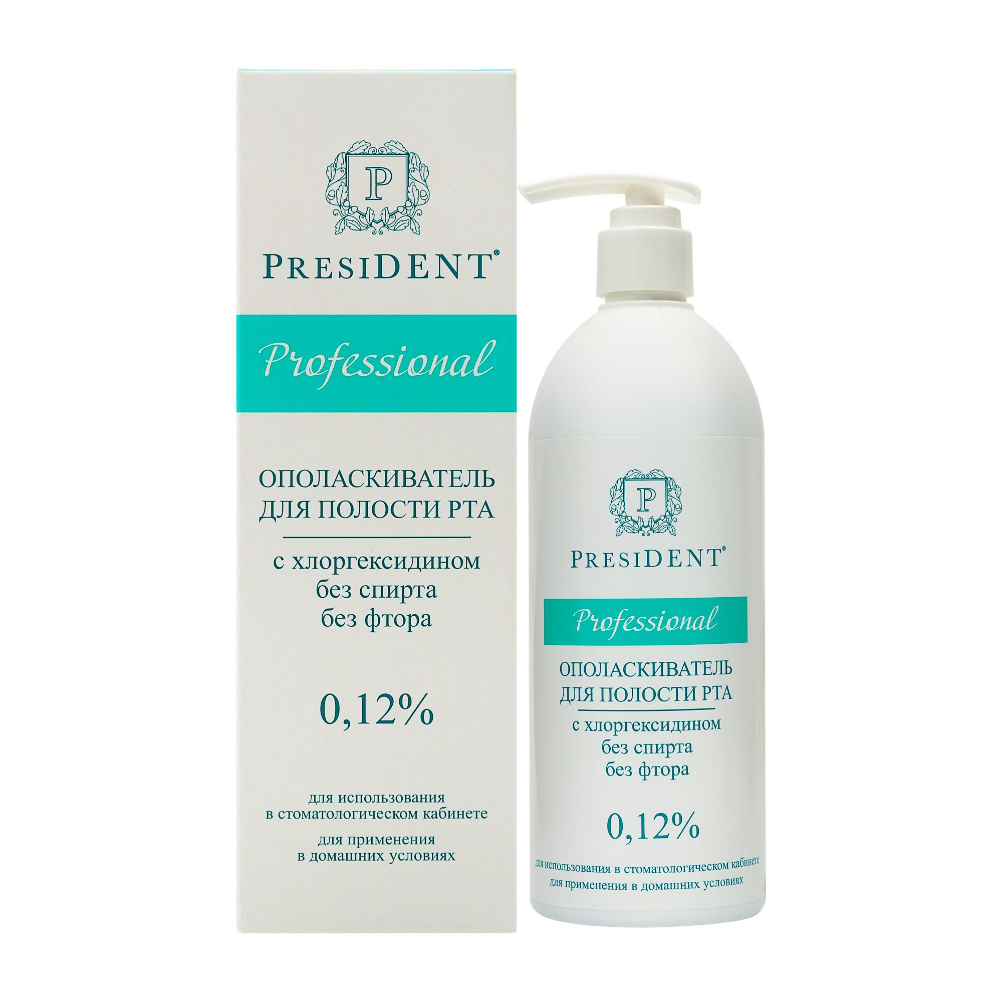 Изображение товара Ополаскиватель для полости рта PRESIDENT Professional с хлоргексидином 0,12% 500мл Изображение товара Ополаскиватель для полости рта PRESIDENT Professional с хлоргексидином 0,12% 500мл
