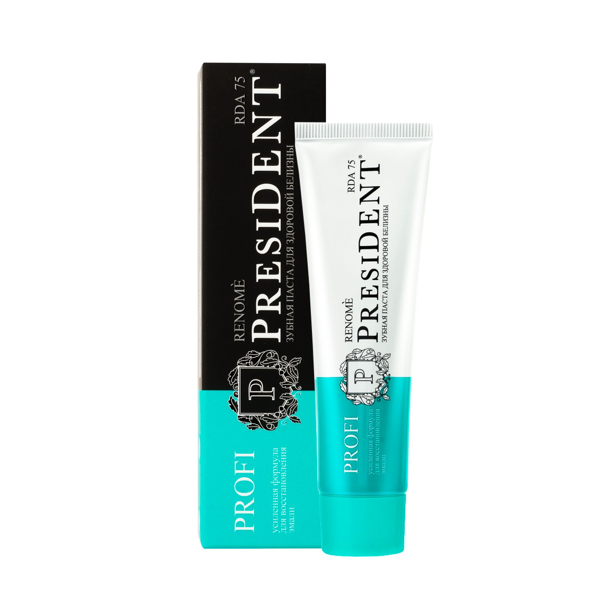 Изображение товара Зубная паста Profi Renome President 50мл с женьшень и гидроксиапатитом