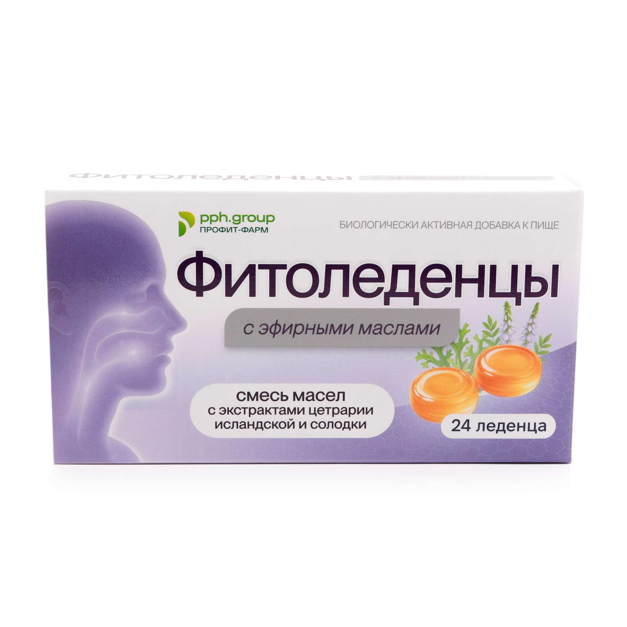 Изображение товара Фитоледенцы смесь масел с экстрактами цетрарии исландской и солодки 3250мг 24шт