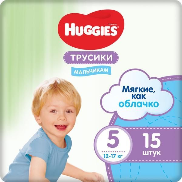 Изображение товара Трусики-подгузники для мальчиков Huggies р5 12-17кг 15шт с мягким поясом и героем Disney