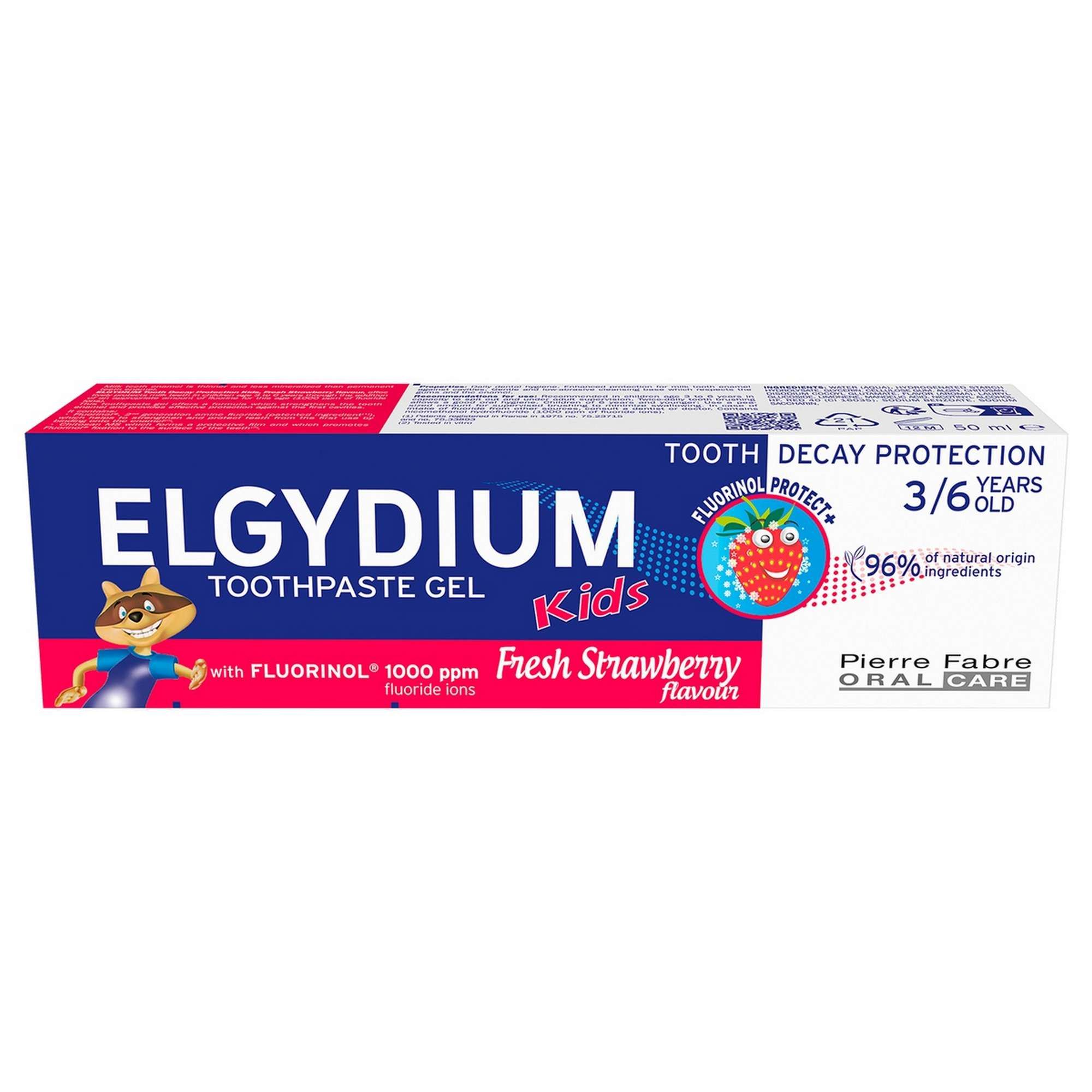 Изображение товара Зубная паста-гель для детей с 3 до 6 лет Fresh strawberry 50 мл Elgydium