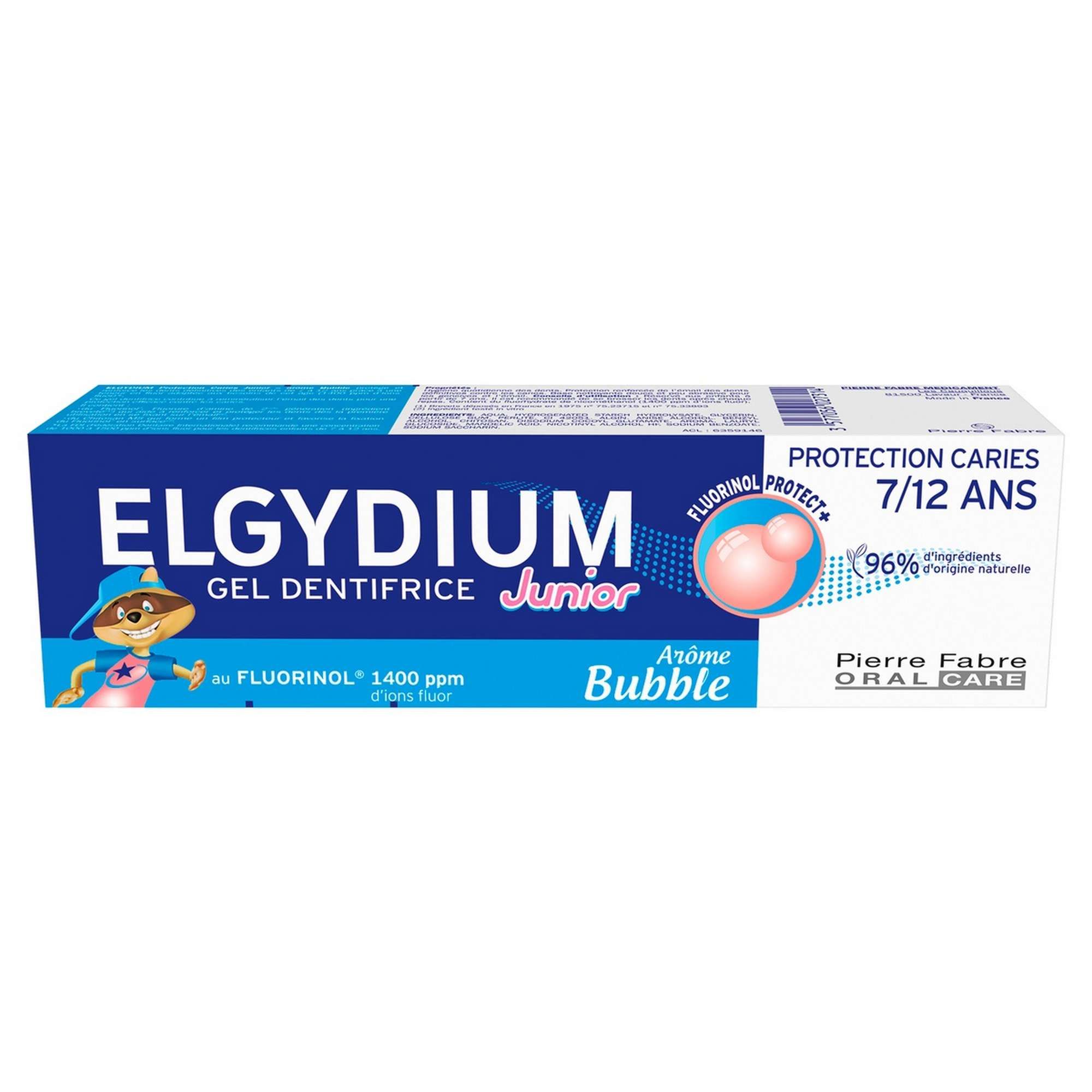 Изображение товара Зубная паста-гель Elgydium Aroma bubble Junior защита от кариеса 50 мл