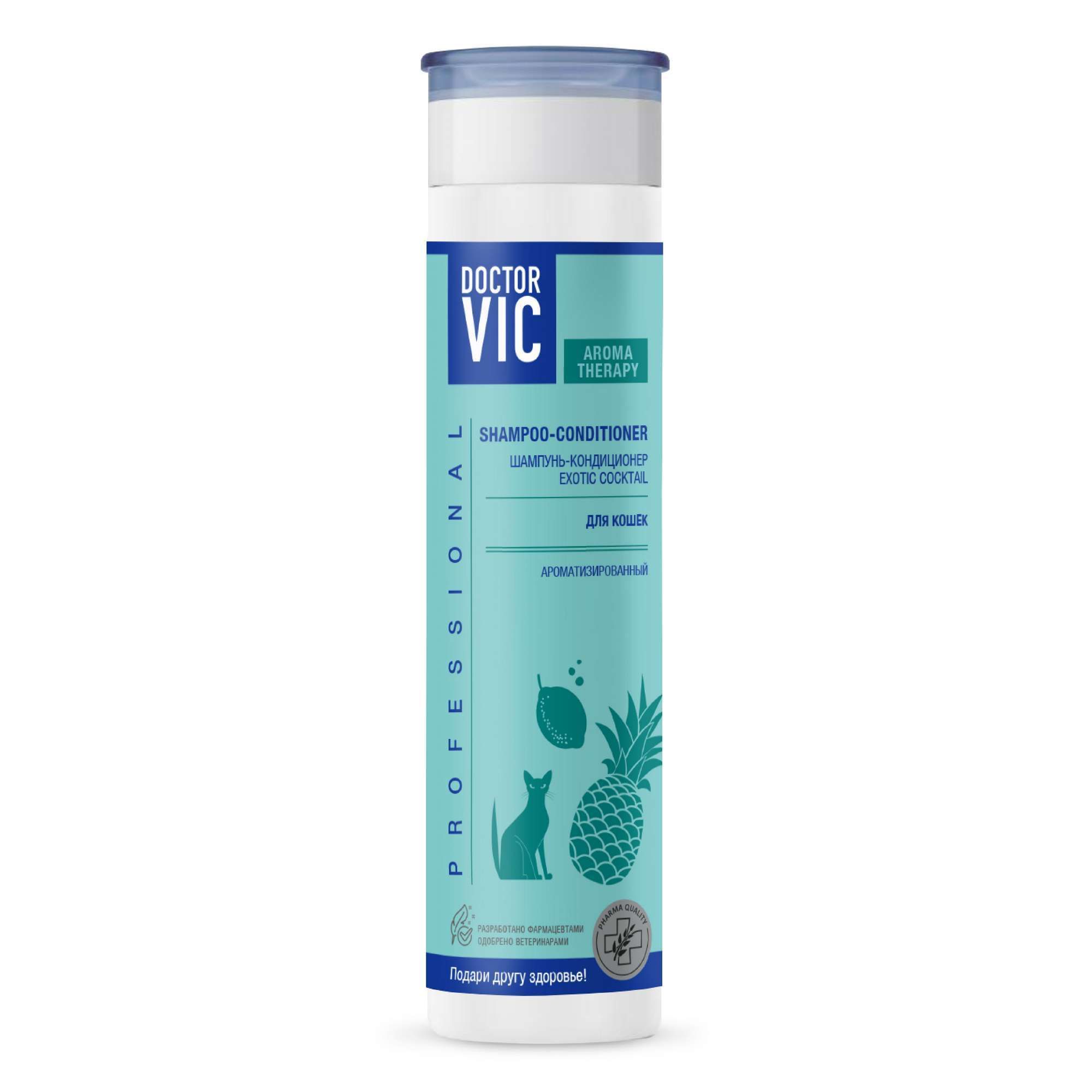 Изображение товара Шампунь-кондиционер для кошек Exotic cocktail Doctor VIC 250 мл уход за шерстью