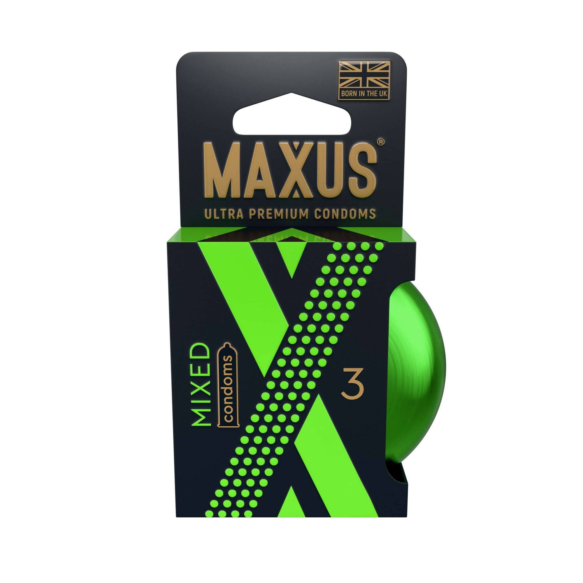 Изображение товара Презервативы MAXUS MIXED гладкие и рельефные 3 шт стильный дизайн Чехия
