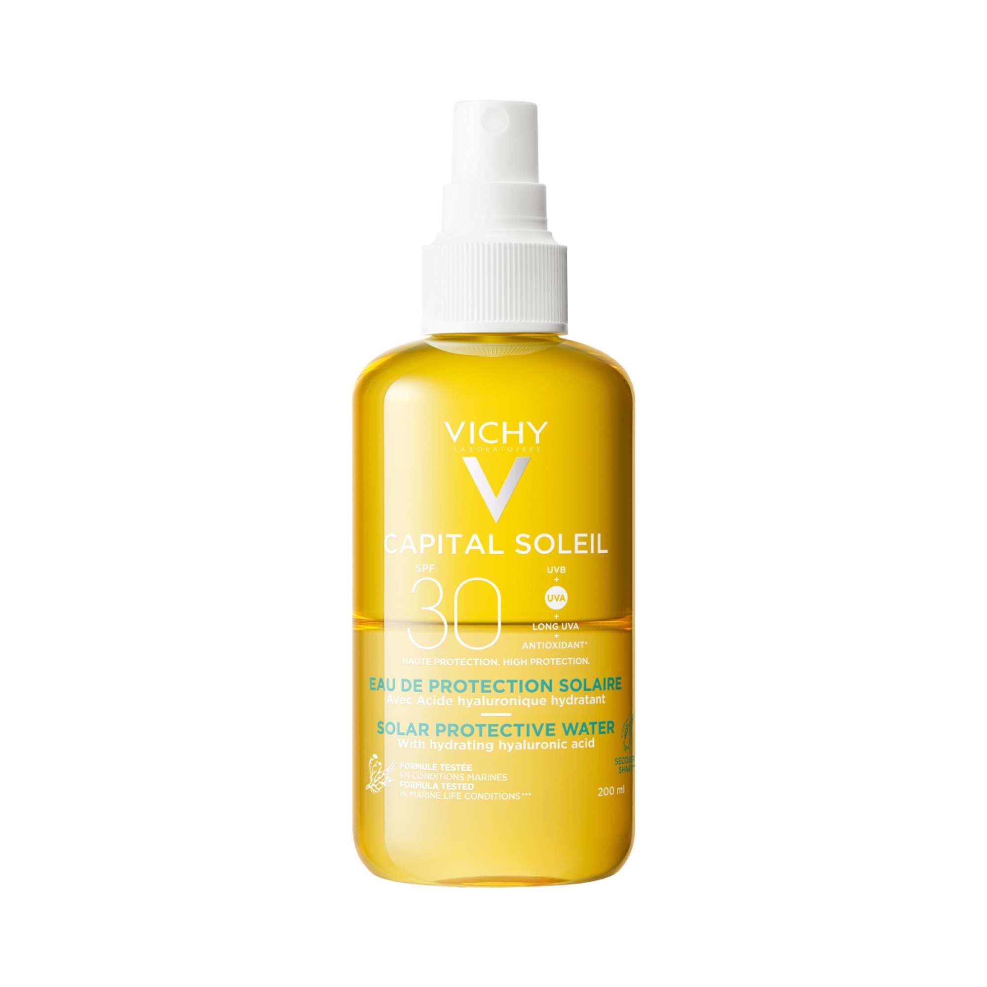 Изображение товара Спрей солнцезащитный увлажняющий двухфазный SPF30 Capital Ideal Soleil Vichy 200 мл