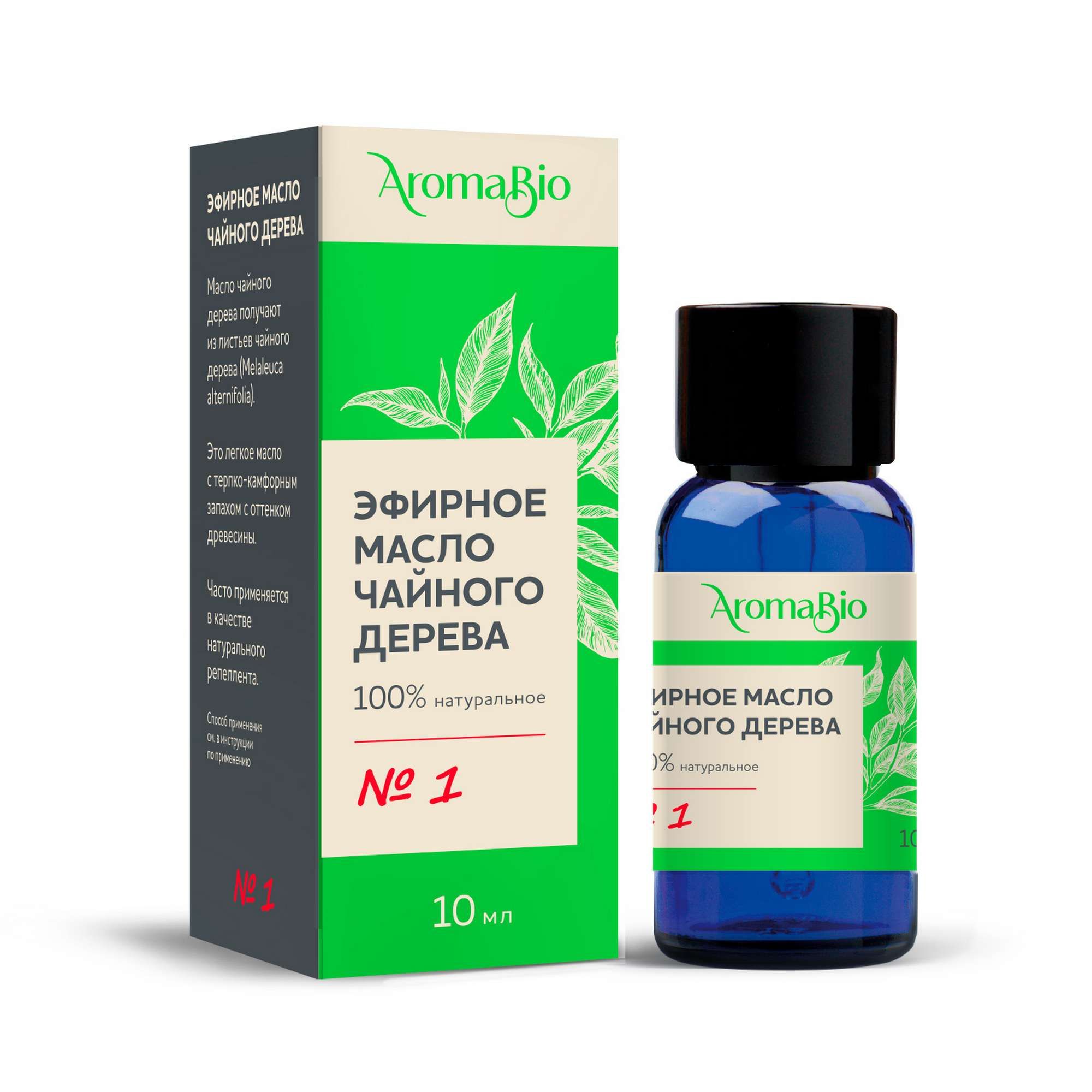 Изображение товара Эфирное масло чайного дерева AromaBio 100% для ароматерапии и ухода 10 мл Изображение товара Эфирное масло чайного дерева AromaBio 100% для ароматерапии и ухода 10 мл