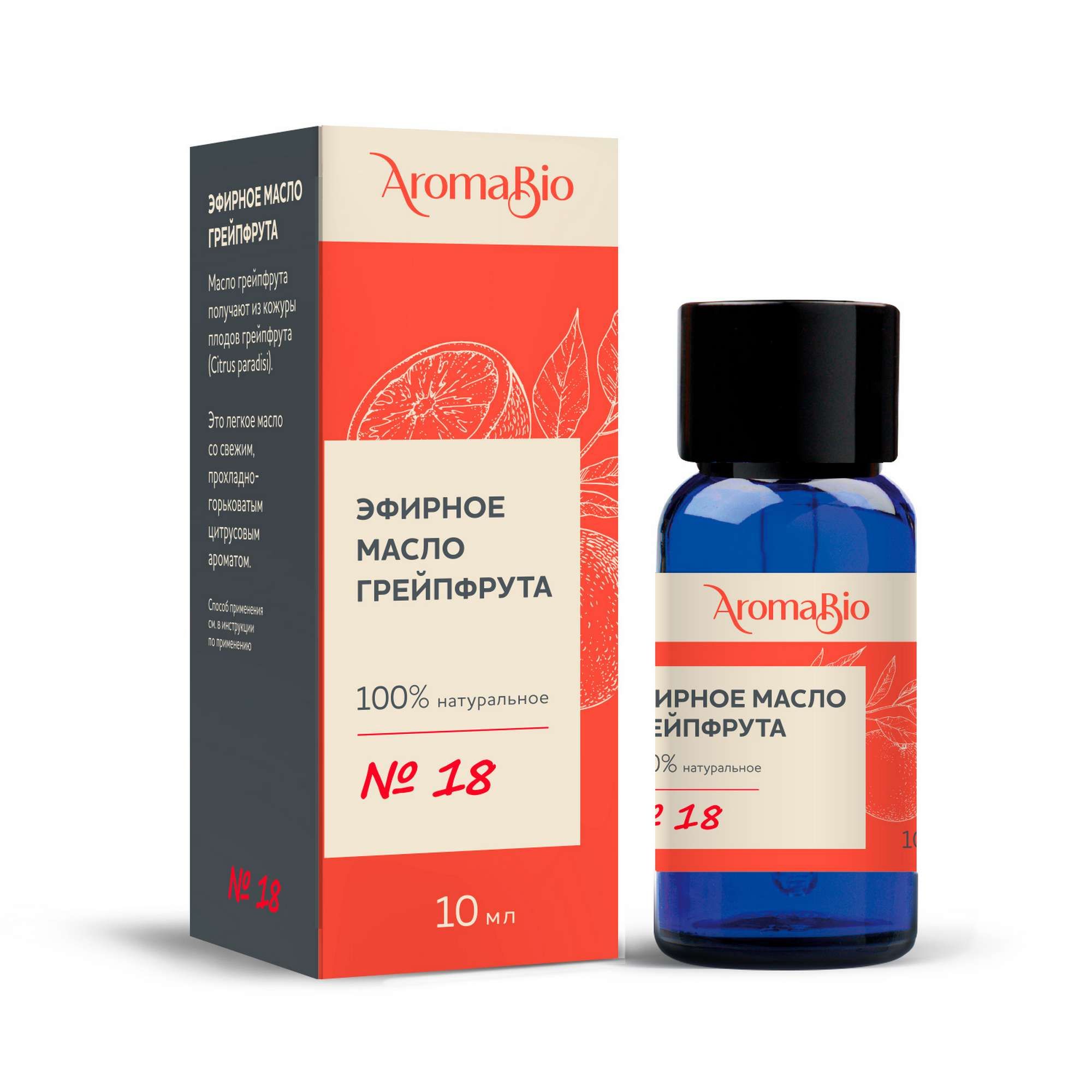 Изображение товара Эфирное масло грейпфрут AromaBio 10 мл для ароматерапии и ухода за кожей Изображение товара Эфирное масло грейпфрут AromaBio 10 мл для ароматерапии и ухода за кожей
