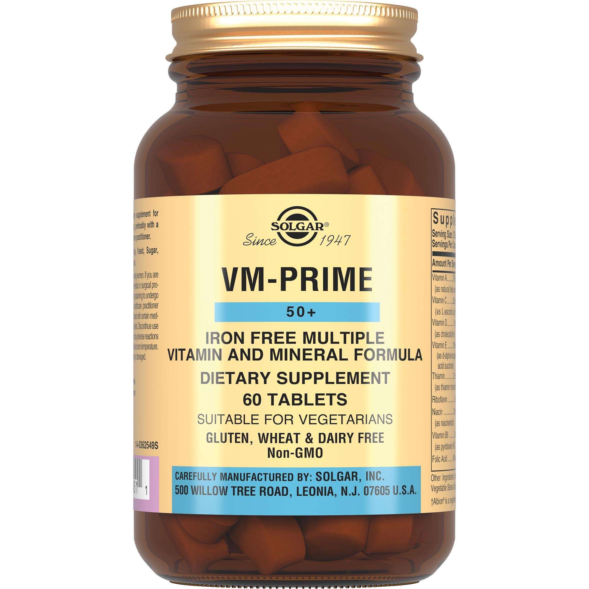 Изображение товара Мультивитаминный комплекс VM-Prime 50+ Solgar таблетки 1184,5мг 60 шт Изображение товара Мультивитаминный комплекс VM-Prime 50+ Solgar таблетки 1184,5мг 60 шт