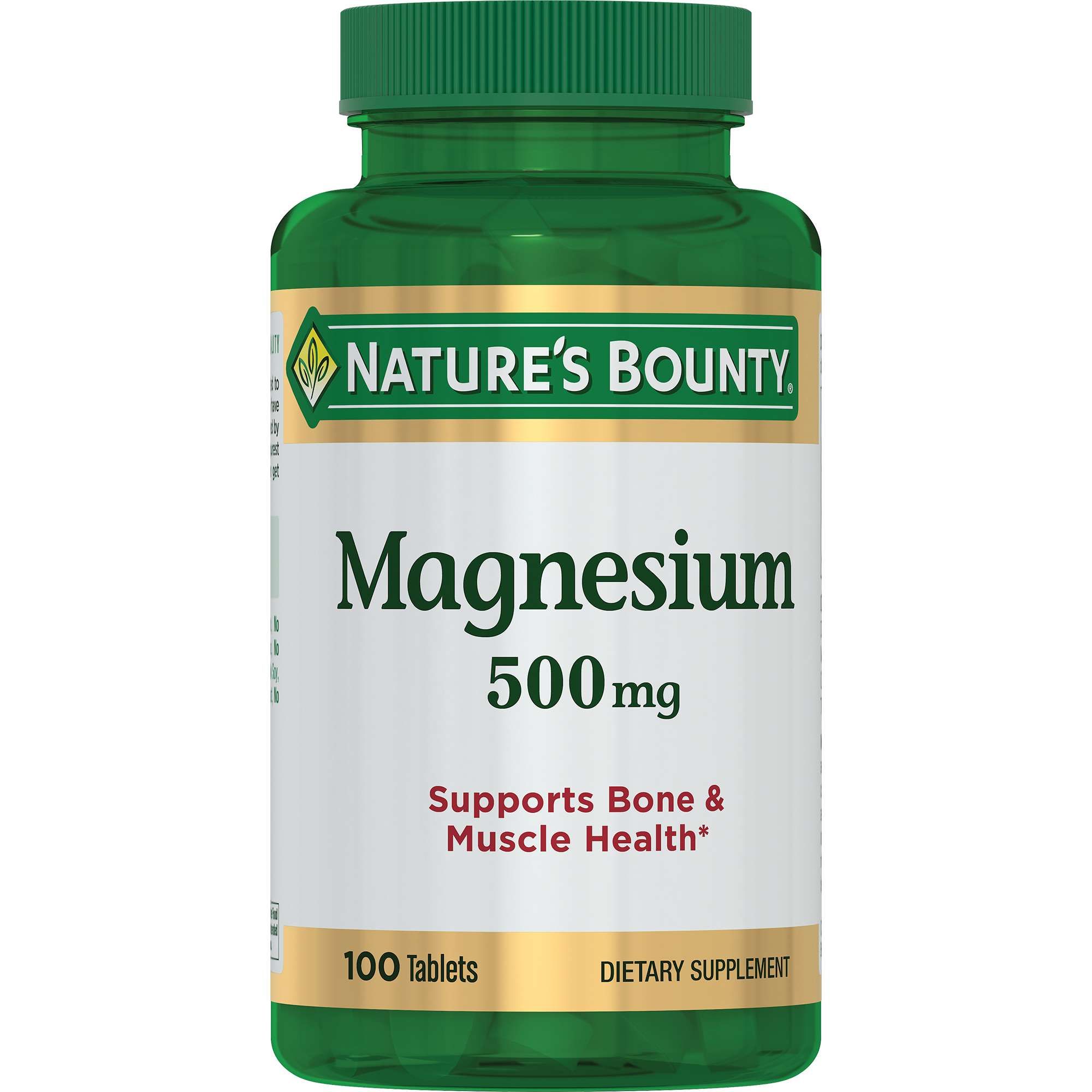 Изображение товара Магний в таблетках Nature's Bounty 500 мг, 100 шт - поддержка сердца нервной системы